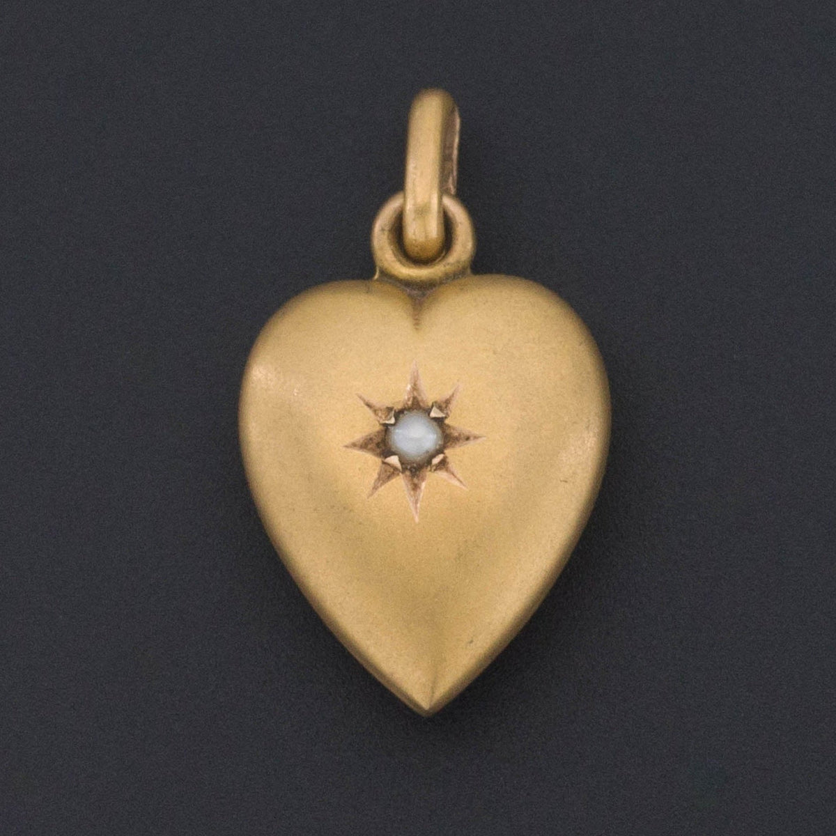 Antique Heart Charm | 14k Gold Heart - Trademark Antiques