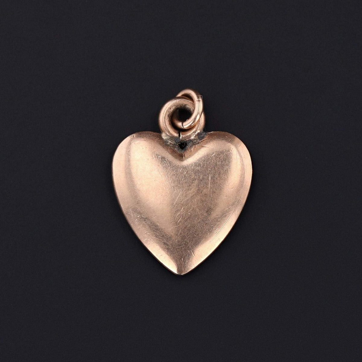 Antique Heart Charm | 14k Gold Heart - Trademark Antiques
