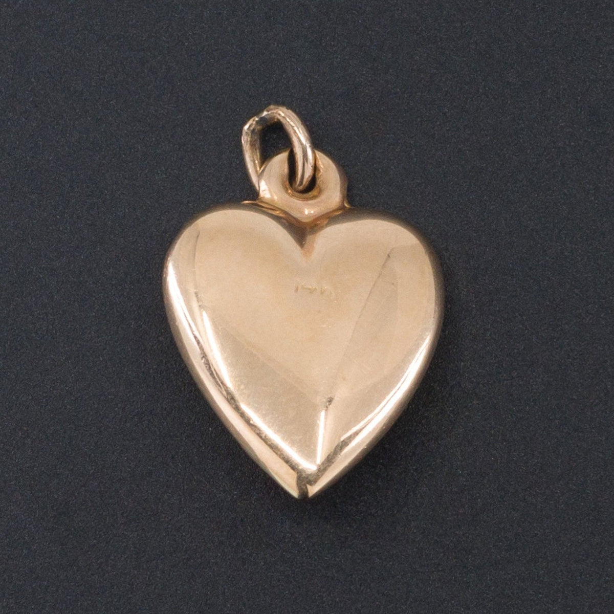 Antique Heart Charm | 14k Gold Rose &amp; Green Gold Heart Charm - Trademark Antiques