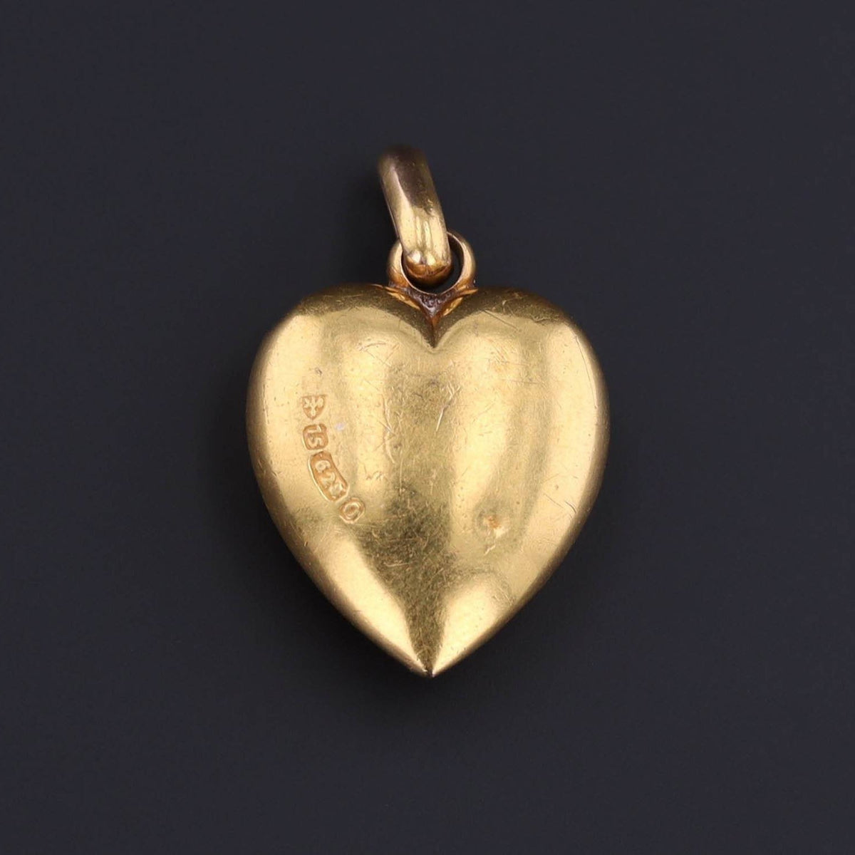 Antique Heart Charm | 15ct Gold Heart - Trademark Antiques