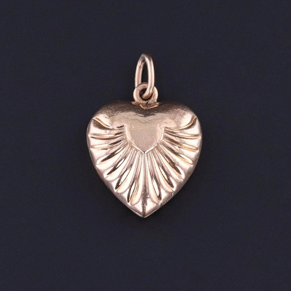 Antique Heart Compass Charm of 12k Gold - Trademark Antiques