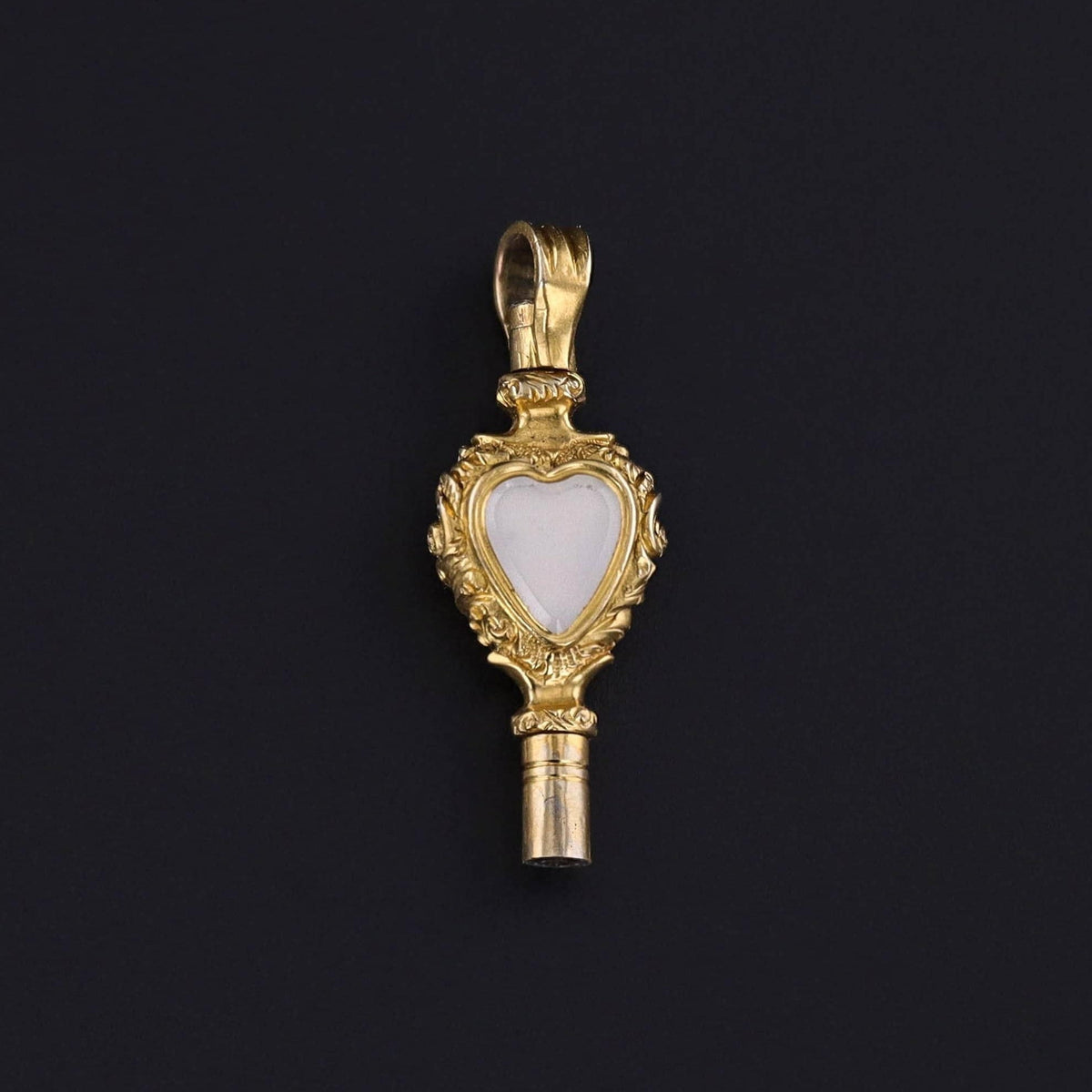 Antique Heart Shaped Watch Key of 9ct Gold - Trademark Antiques