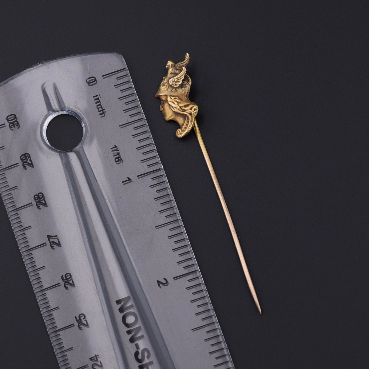 Antique Hermes Mercury Stickpin of 14k Gold - Trademark Antiques