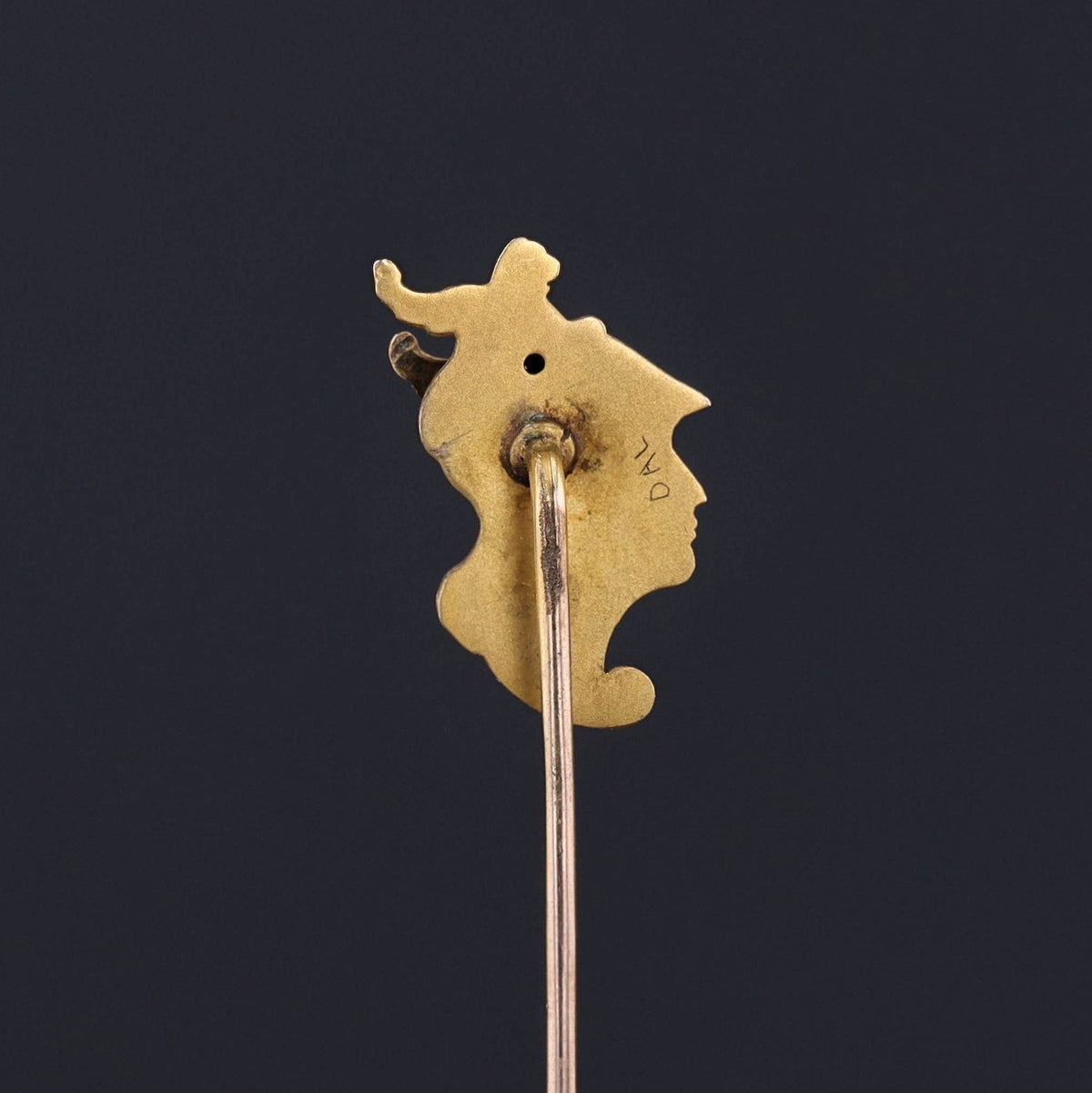 Antique Hermes Mercury Stickpin of 14k Gold - Trademark Antiques