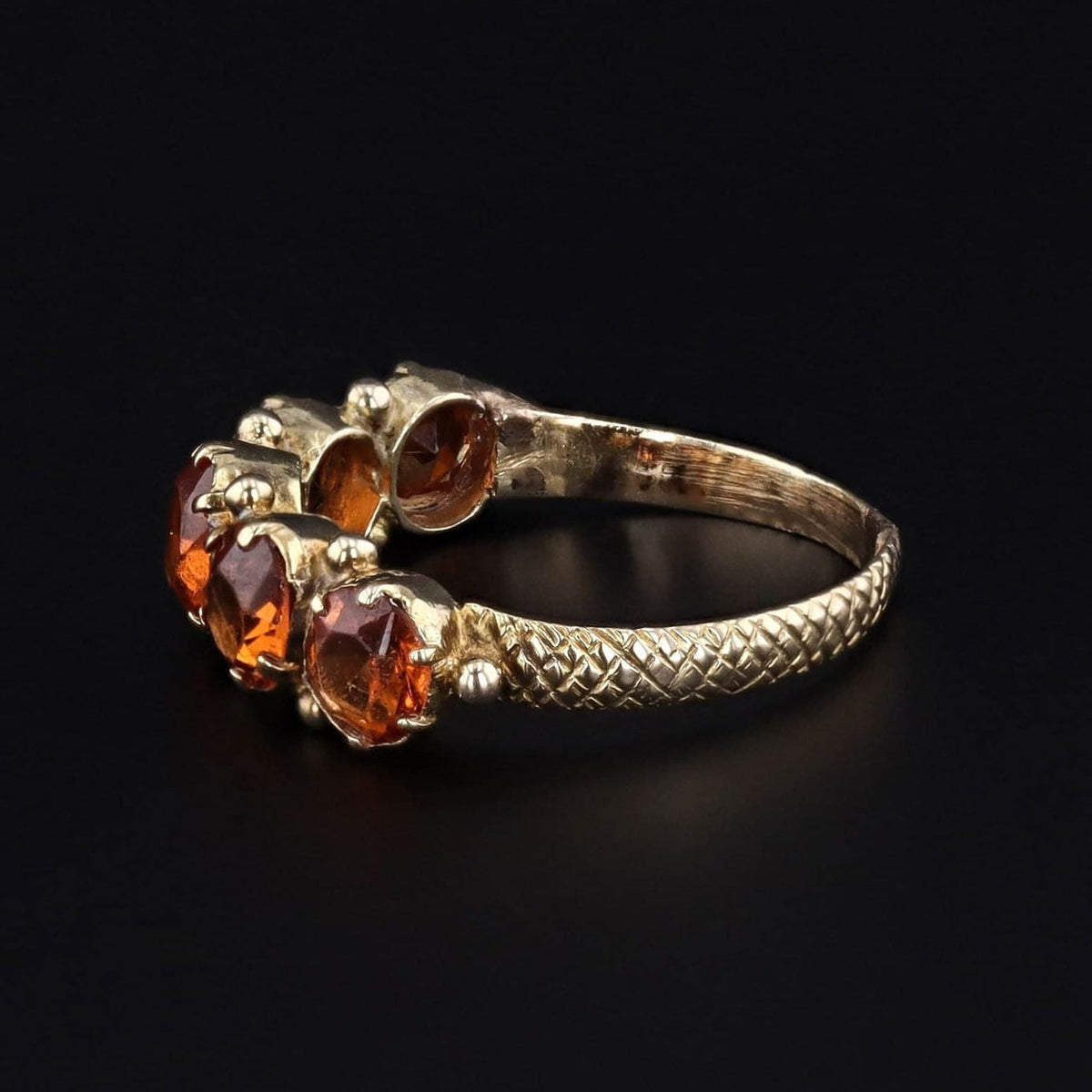 Antique Hessonite Garnet Ring of 14k Gold - Trademark Antiques
