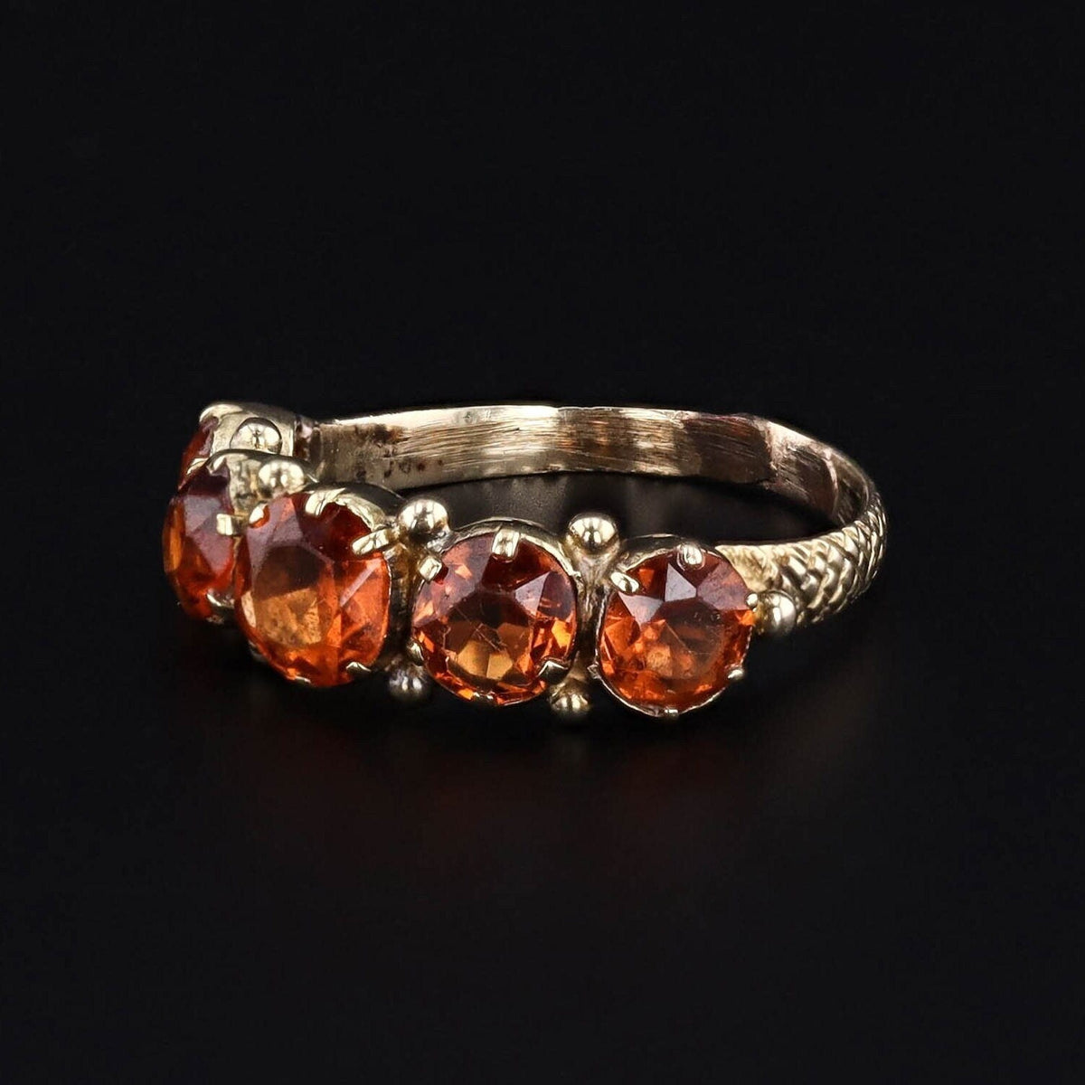 Antique Hessonite Garnet Ring of 14k Gold - Trademark Antiques