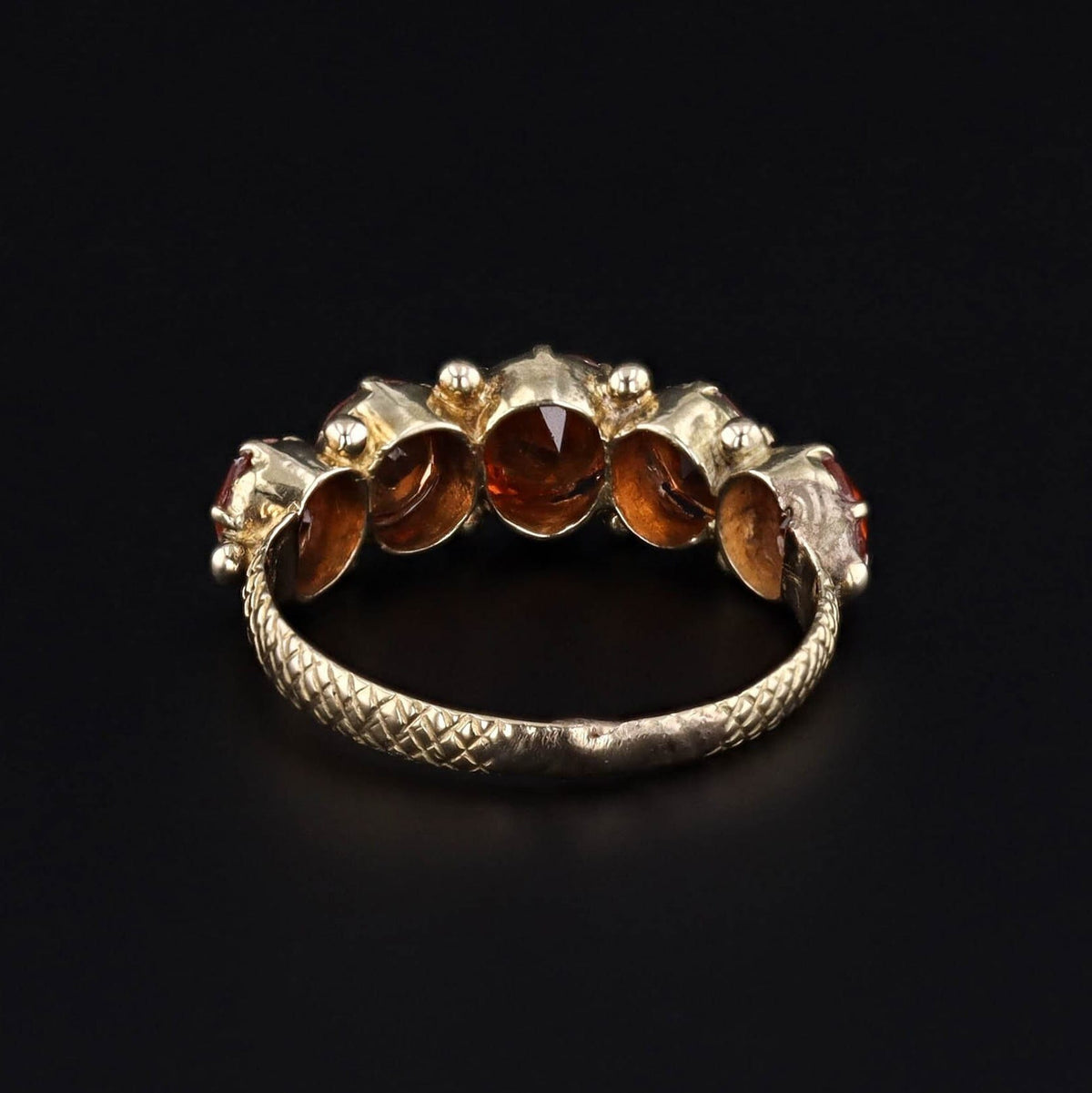 Antique Hessonite Garnet Ring of 14k Gold - Trademark Antiques