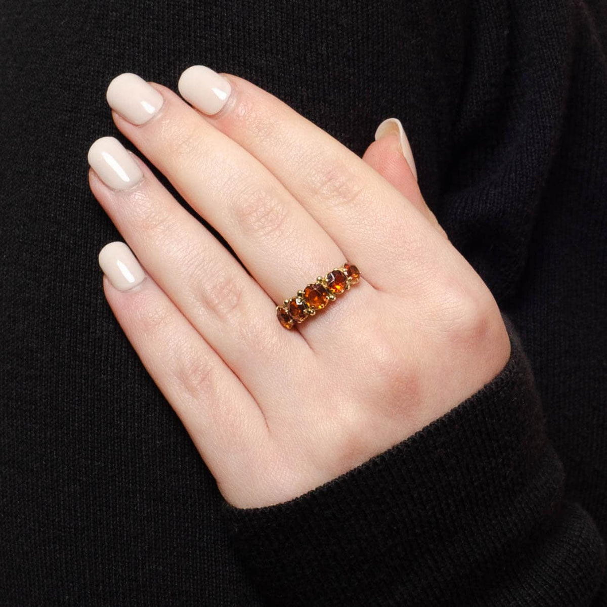 Antique Hessonite Garnet Ring of 14k Gold - Trademark Antiques