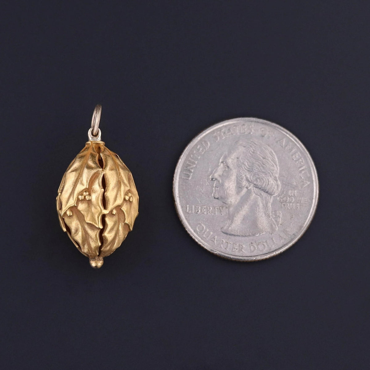 Antique Holly Charm of 10k Gold - Trademark Antiques