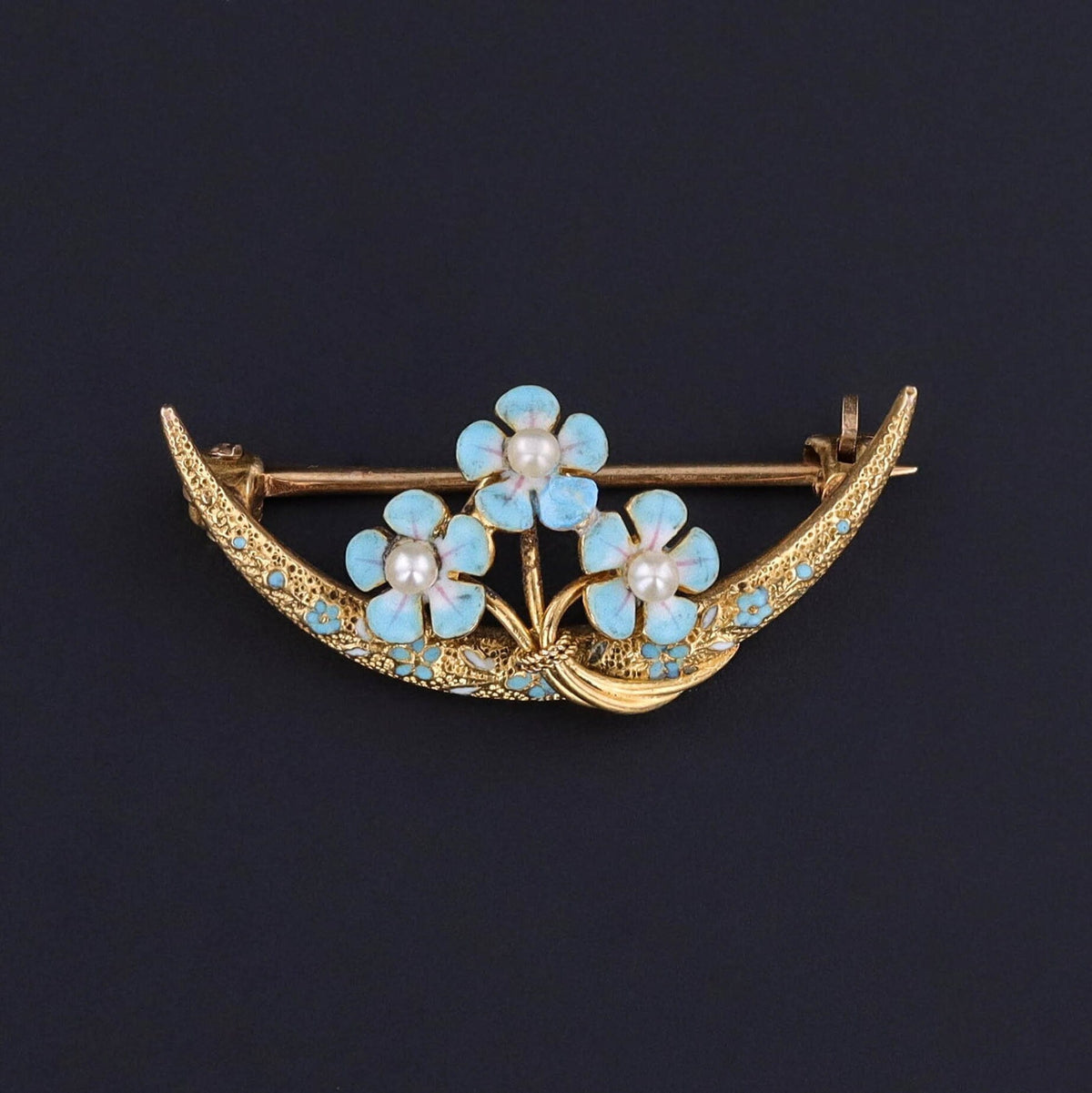 Antique Honeymoon Pin of 14k Gold - Trademark Antiques