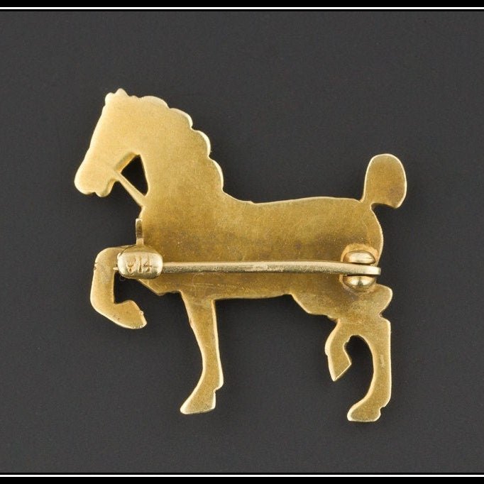 Antique Horse Brooch of 14k Gold - Trademark Antiques