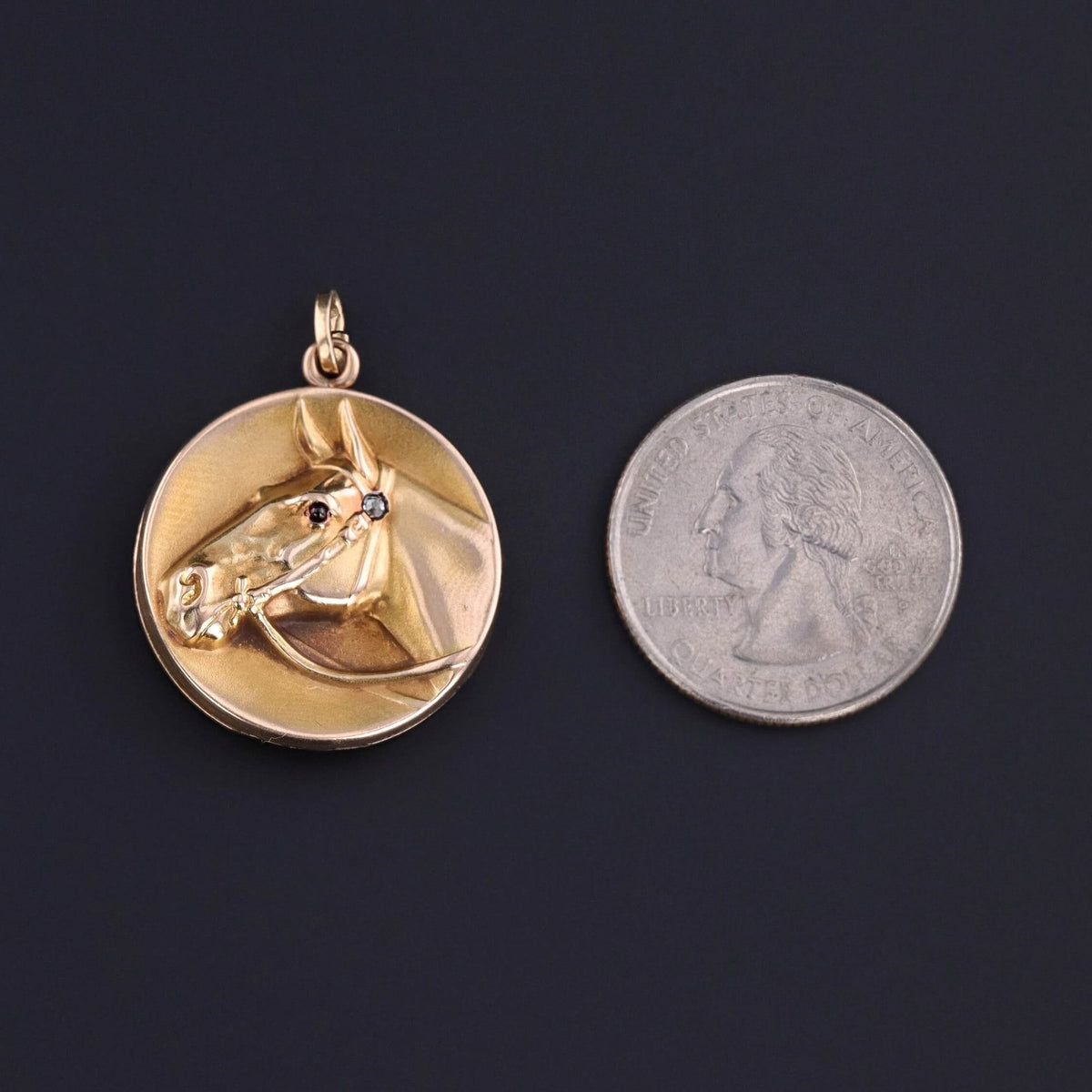 Antique Horse Locket of 10k Gold - Trademark Antiques
