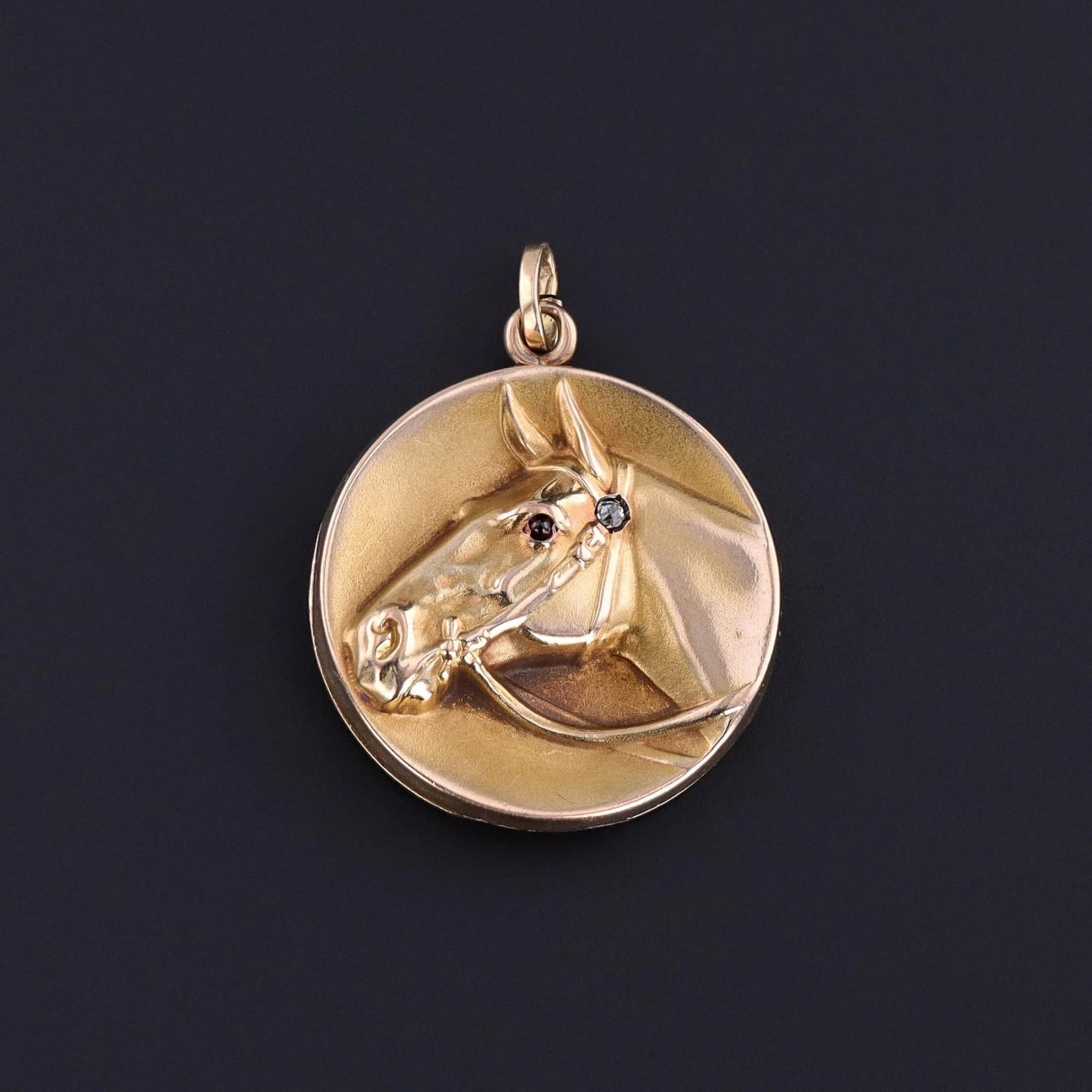 Antique Horse Locket of 10k Gold - Trademark Antiques