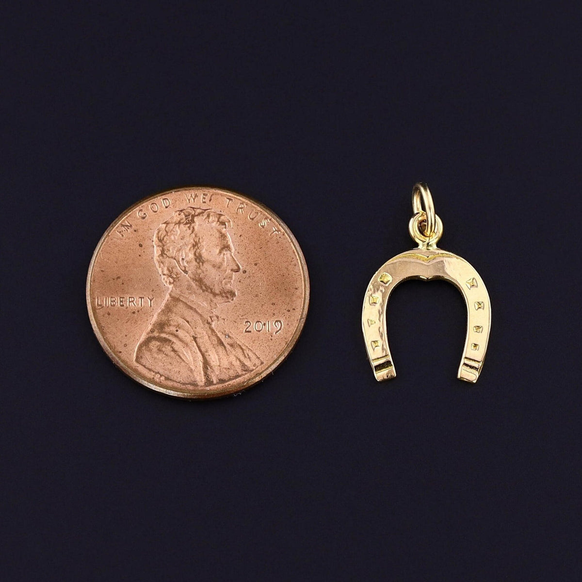 Antique Horseshoe Charm of 18k Gold - Trademark Antiques