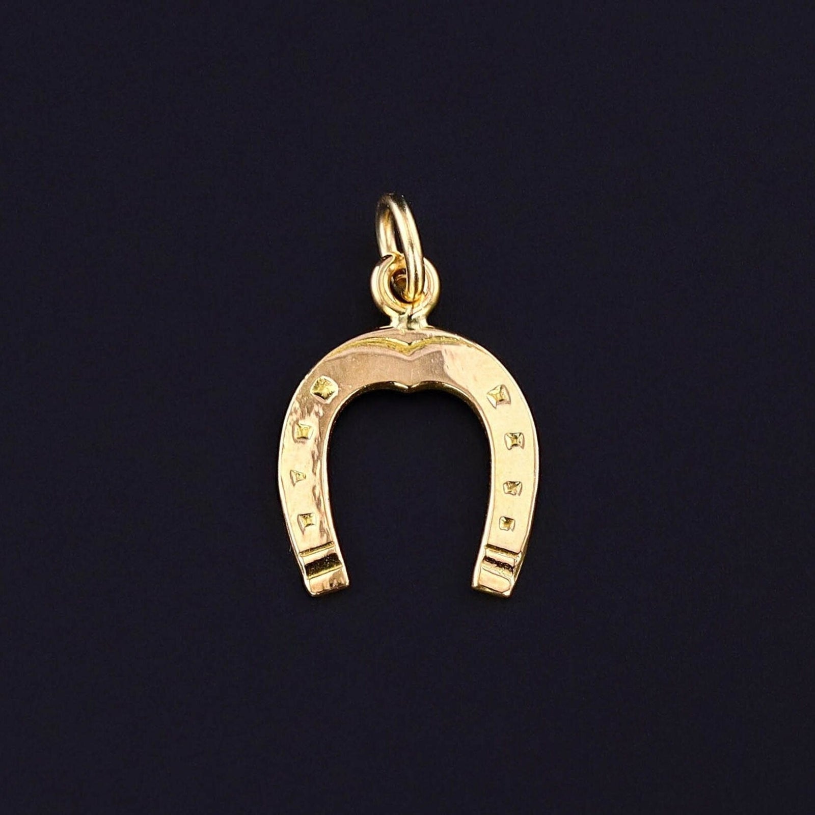 Antique Horseshoe Charm of 18k Gold - Trademark Antiques