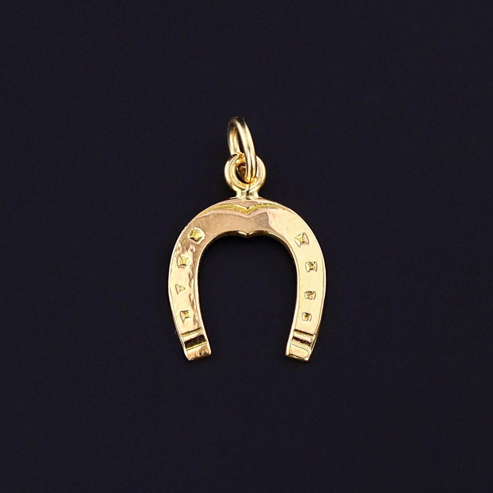Antique Horseshoe Charm of 18k Gold - Trademark Antiques