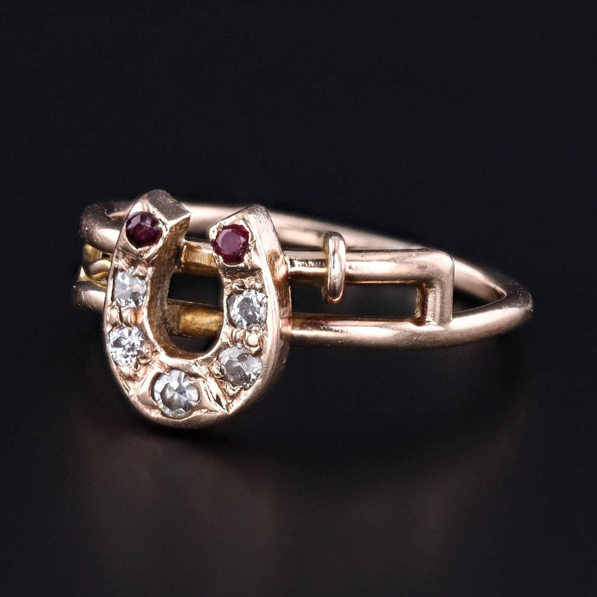 Antique Horseshoe Conversion Ring of 14k Gold - Trademark Antiques