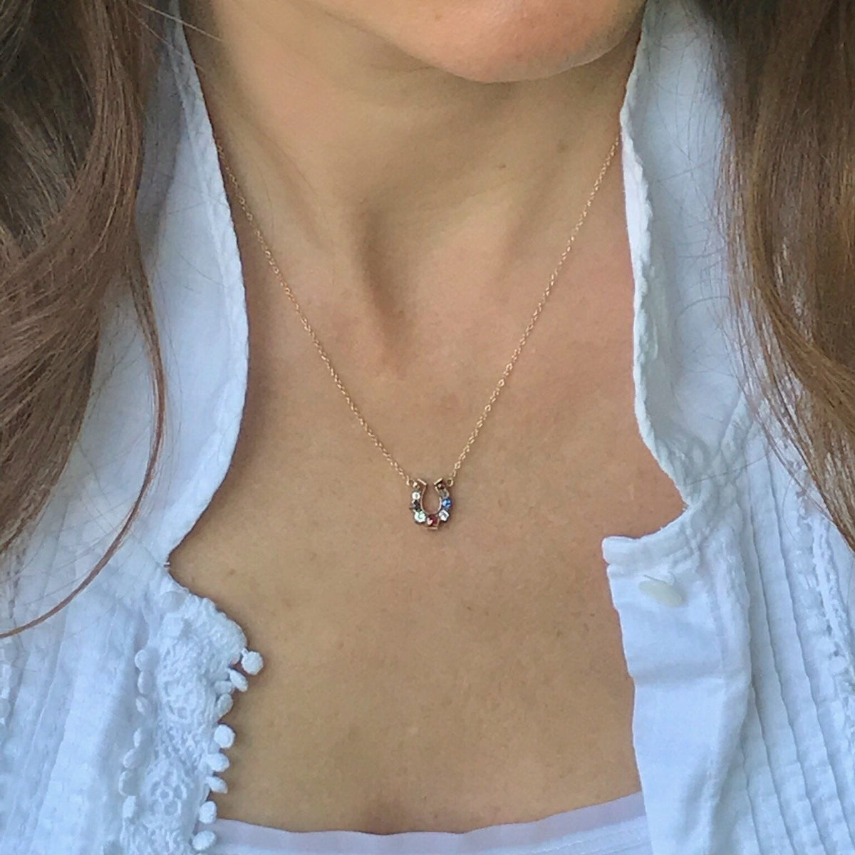 Antique Horseshoe Necklace | Antique Stick Pin Conversion Necklace - Trademark Antiques
