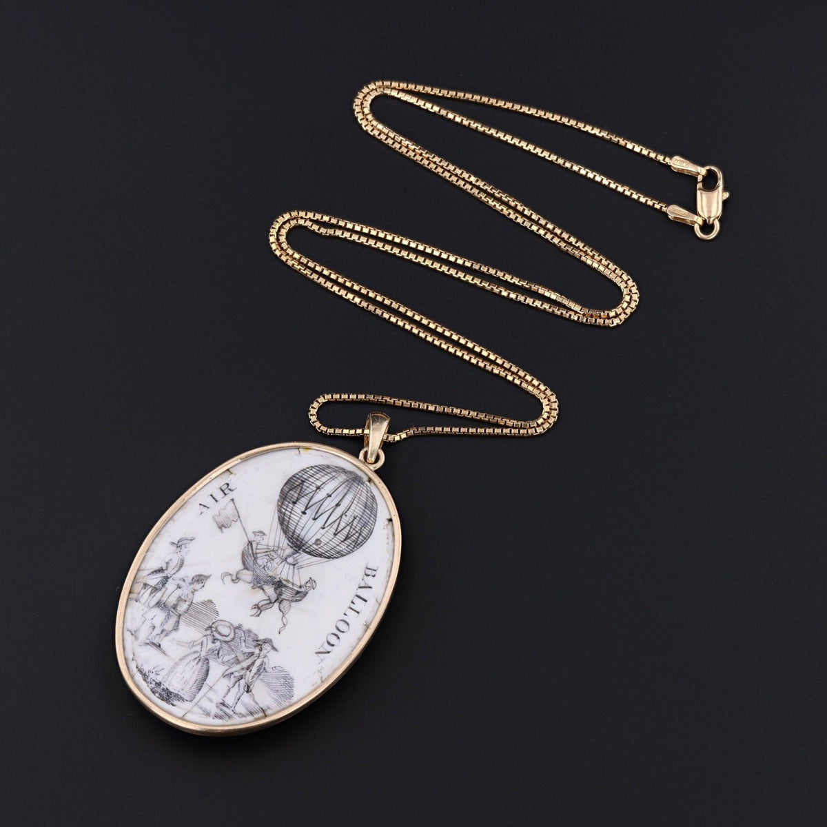 Antique Hot Air Balloon Pendant | Georgian Pendant - Trademark Antiques