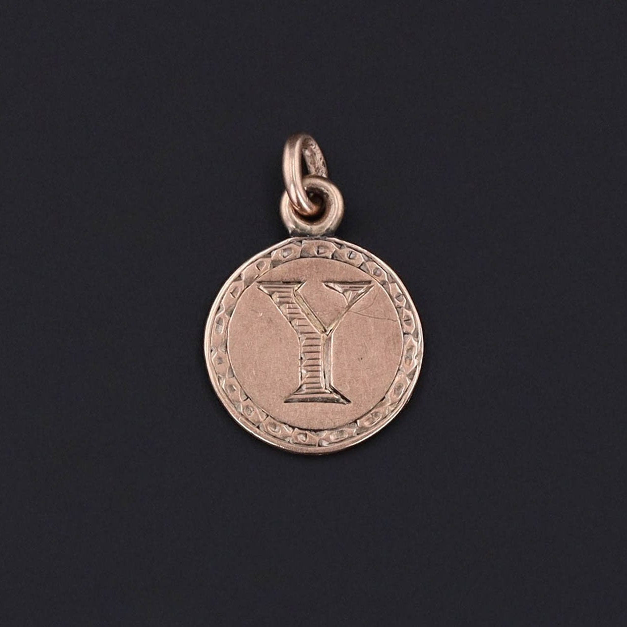 Antique Initial or Letter Y Charm of 9ct Gold - Trademark Antiques