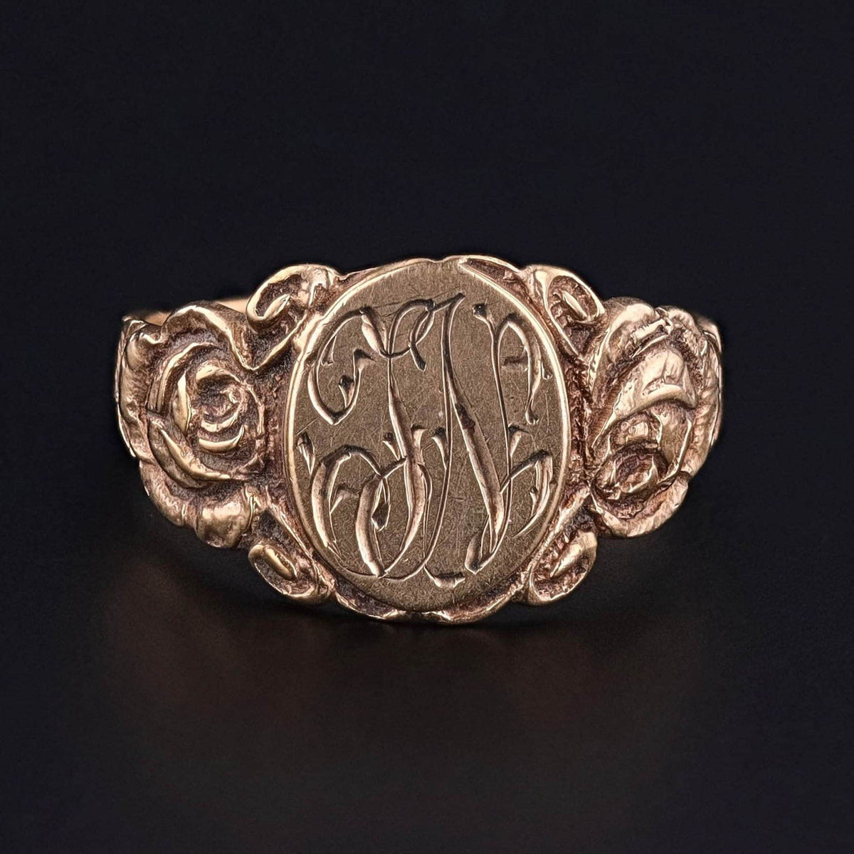 Antique Initial Signet Ring of 10k Gold - Trademark Antiques
