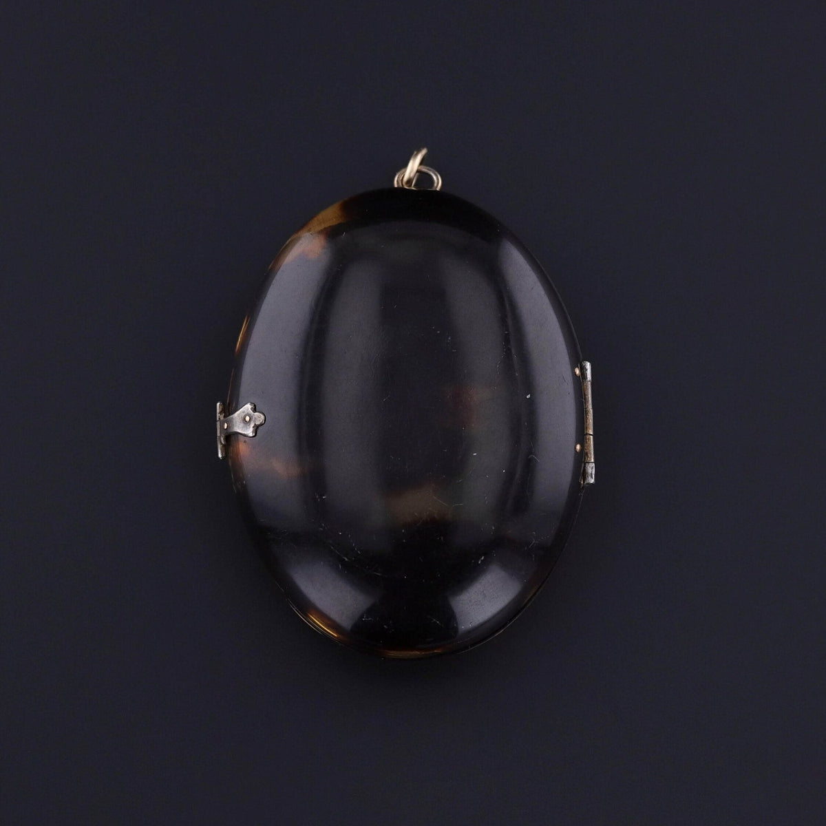 Antique Inlaid Mother of Pearl Pique Locket - Trademark Antiques