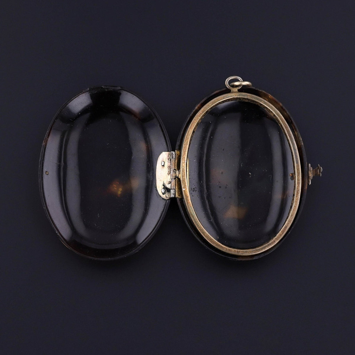 Antique Inlaid Mother of Pearl Pique Locket - Trademark Antiques