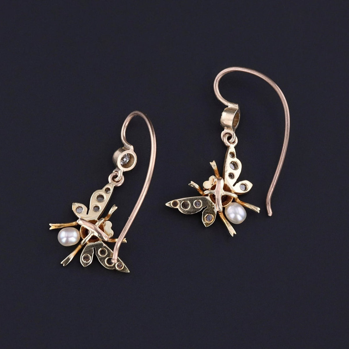 Antique Insect Earrings of 15ct Gold - Trademark Antiques