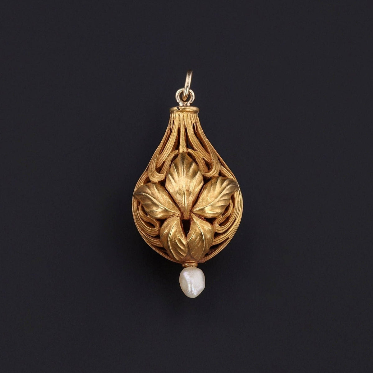Antique Iris Conversion Pendant of 14k Gold - Trademark Antiques