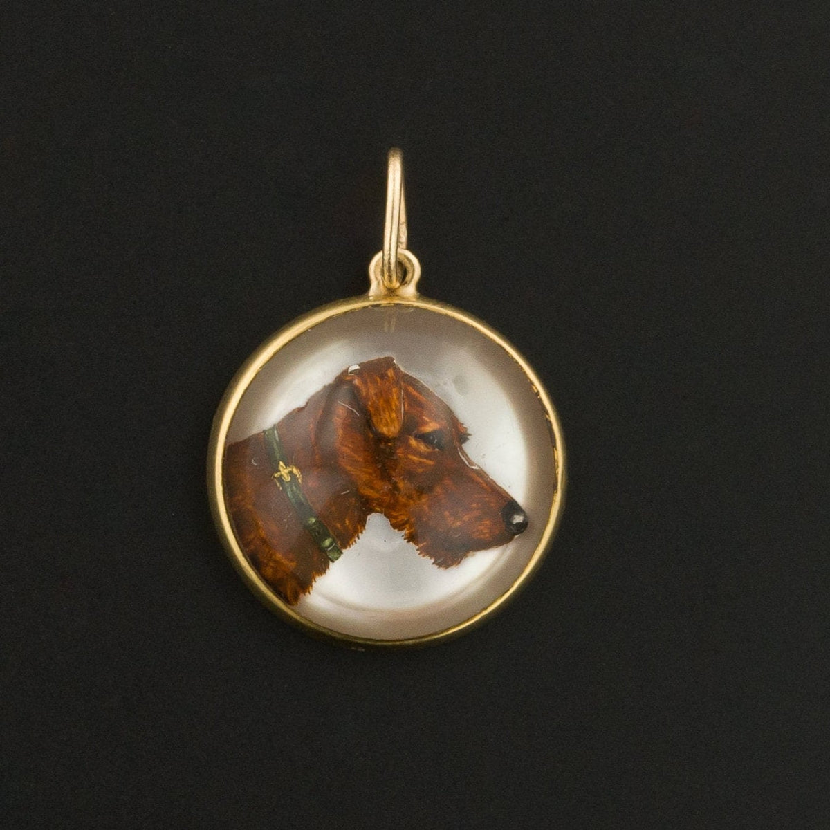 Antique Irish Terrier Dog Charm | Antique Conversion Charm - Trademark Antiques