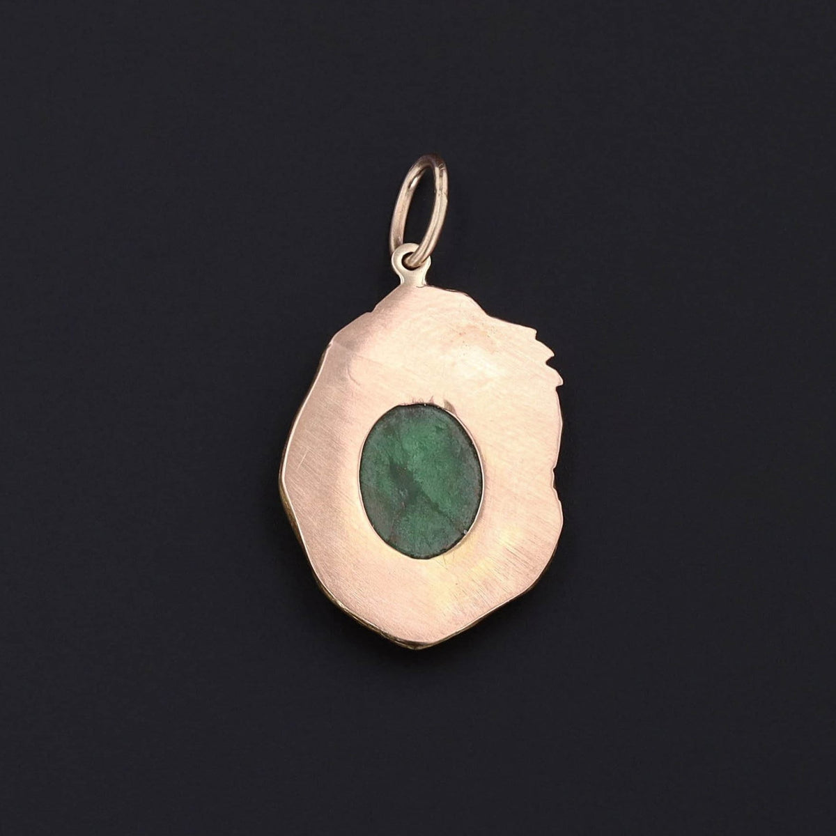 Antique Jade Dragon Conversion Pendant of 14k Gold - Trademark Antiques