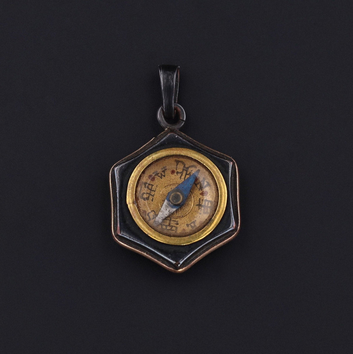 Antique Japanese Compass Charm | Antique Compass - Trademark Antiques