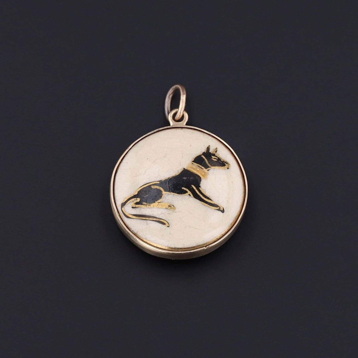 Antique Japanese Dog Charm | Satsuma Charm - Trademark Antiques