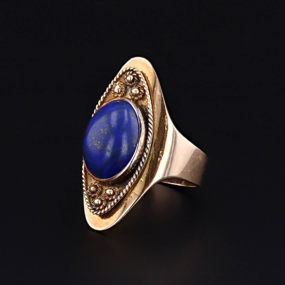 Antique Lapis Lazuli Ring of 14k Gold - Trademark Antiques