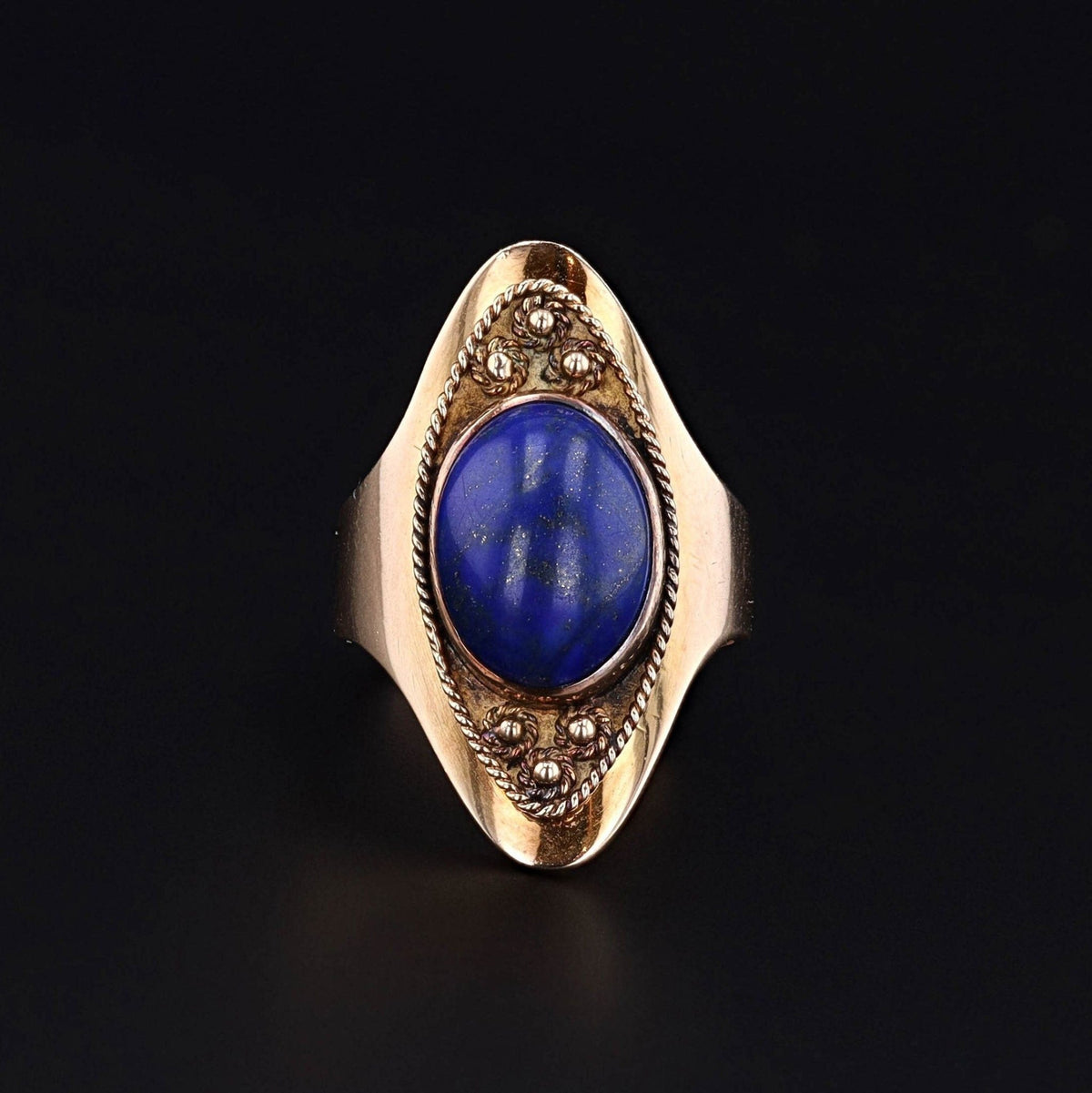 Antique Lapis Lazuli Ring of 14k Gold - Trademark Antiques