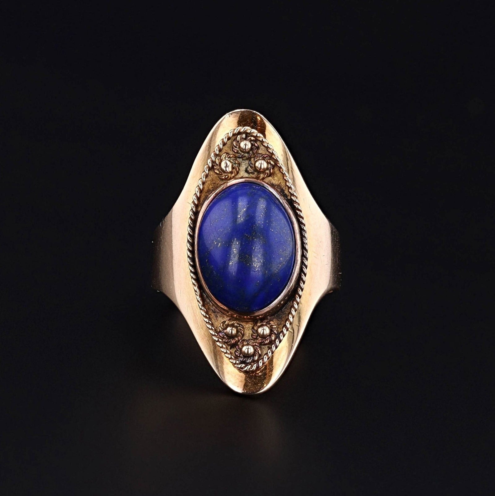 Antique Lapis Lazuli Ring of 14k Gold - Trademark Antiques