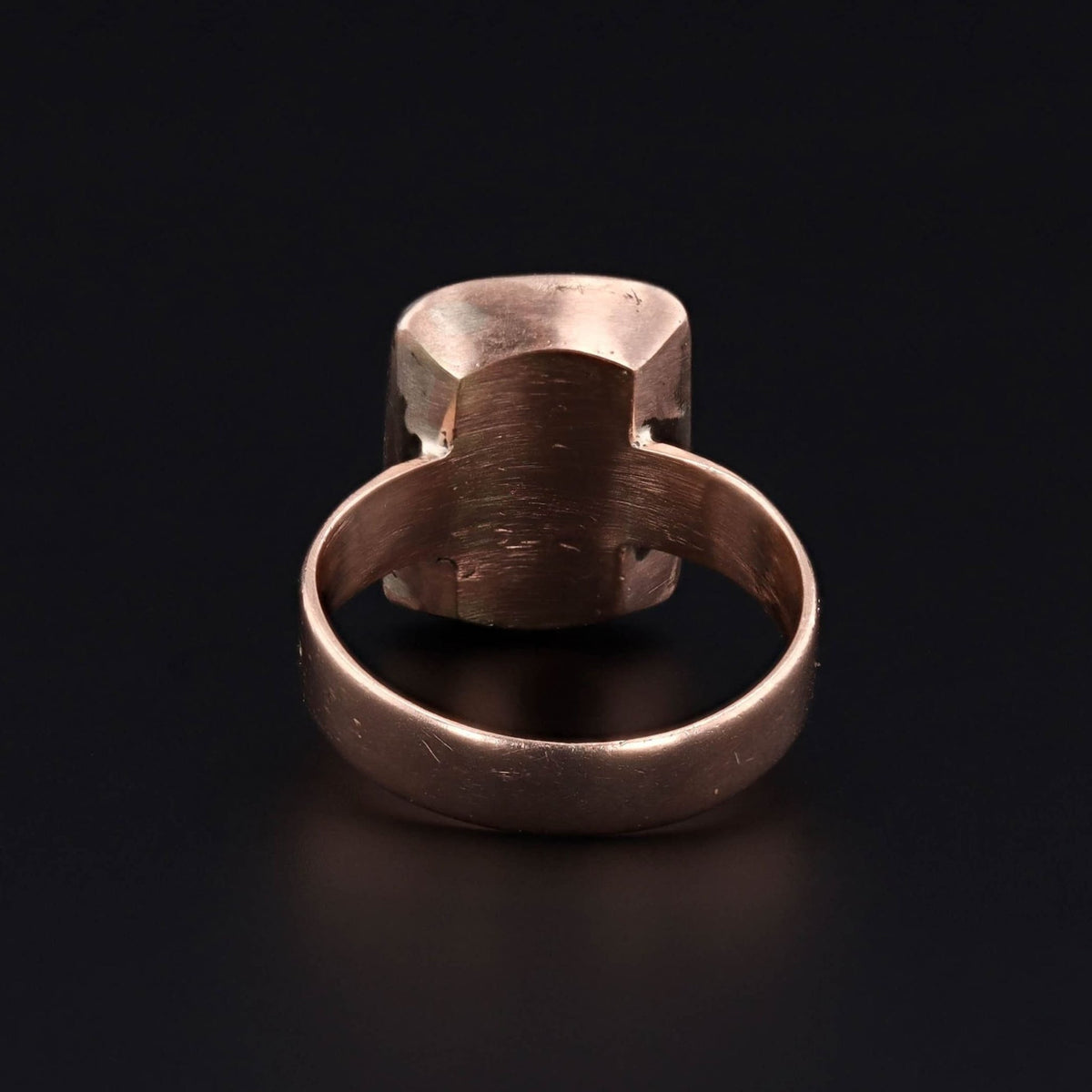 Antique Letter A Intaglio Ring of 10k Gold - Trademark Antiques
