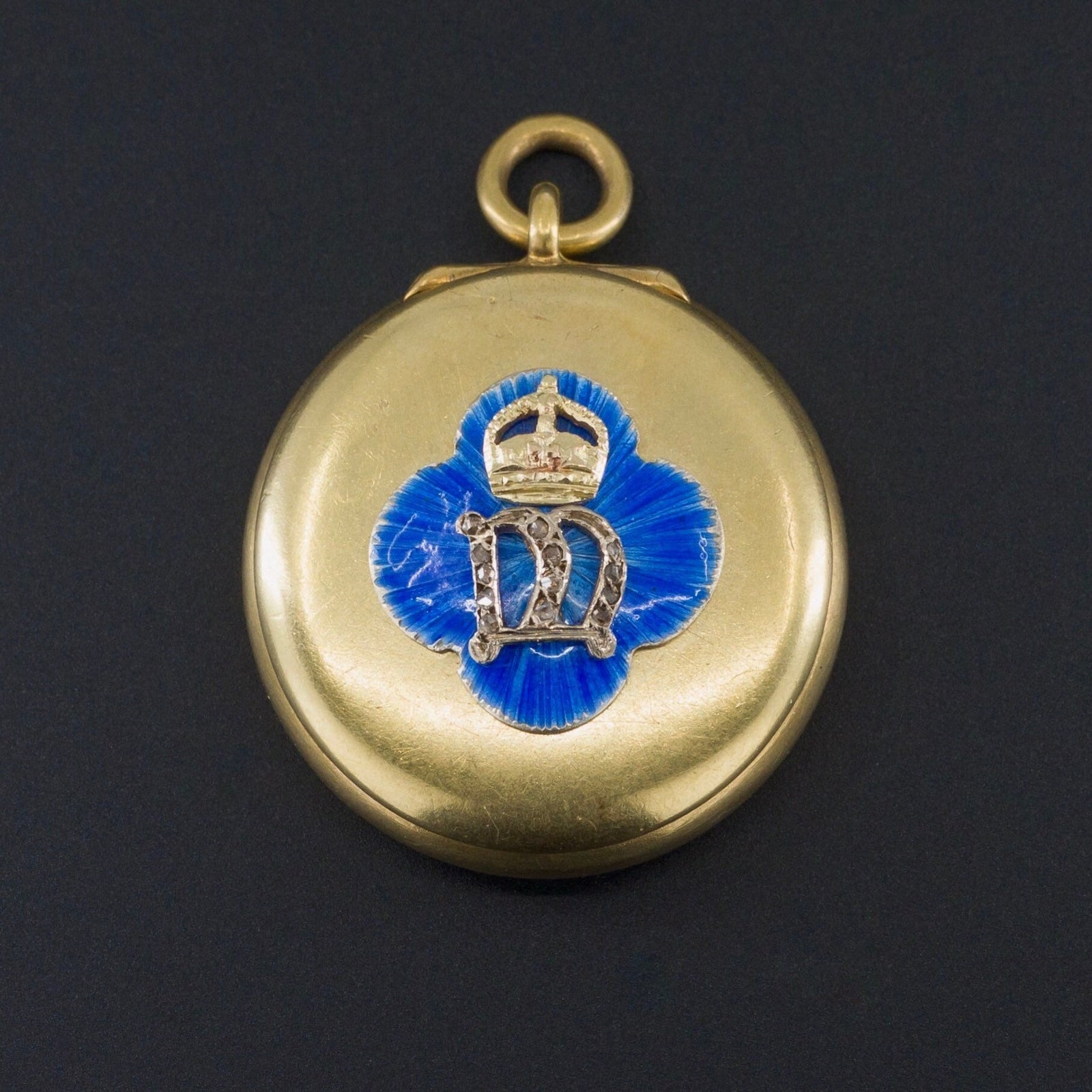 Antique Letter M Locket Pendant | Antique Locket or Compartment Pendant - Trademark Antiques