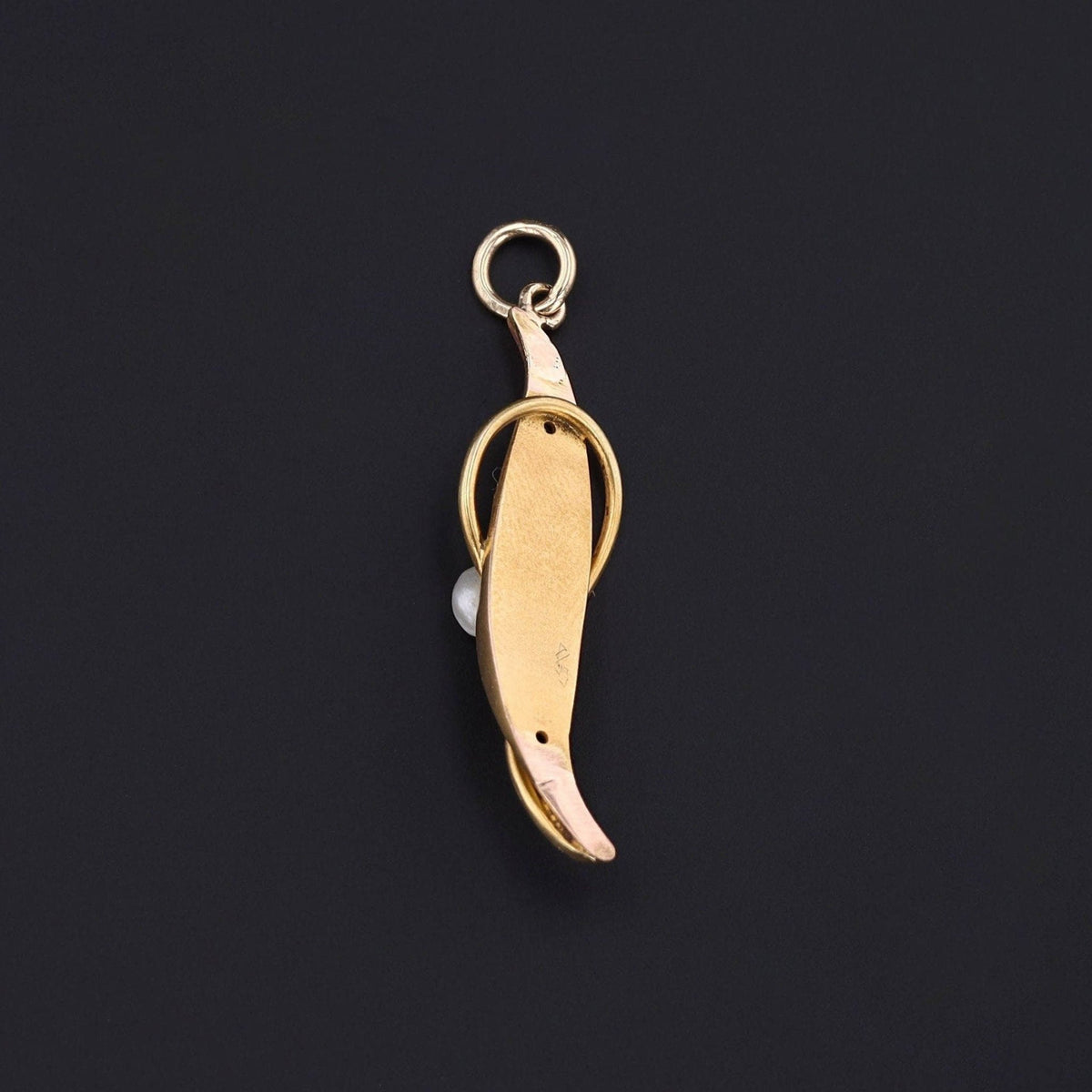 Antique Lily of the Valley Pendant with Enamel and Pearl - Trademark Antiques