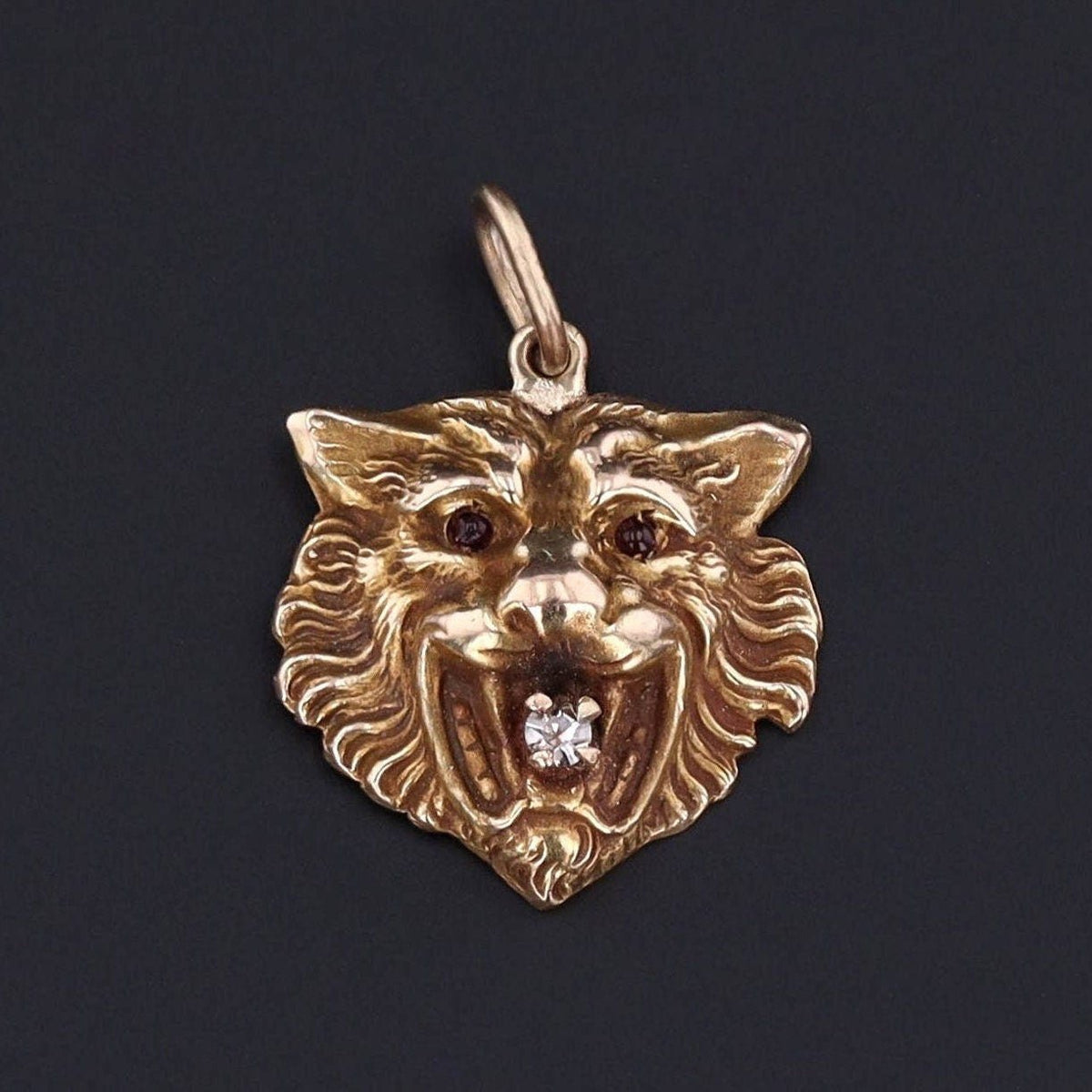 Antique Lion Charm | Pin Conversion - Trademark Antiques