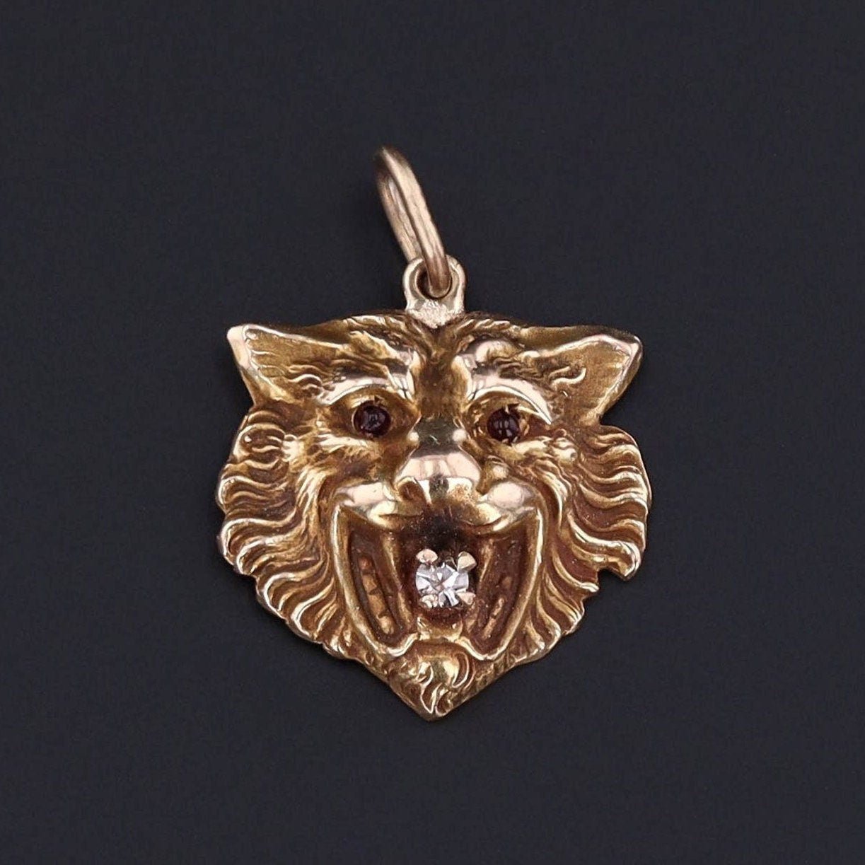 Antique Lion Charm | Pin Conversion - Trademark Antiques