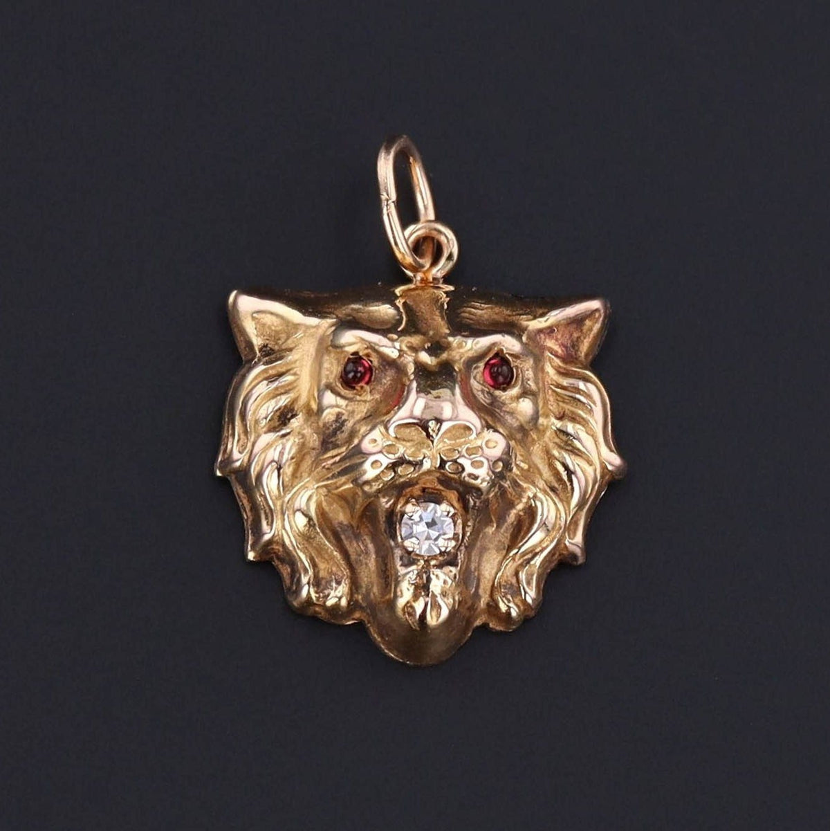 Antique Lion Charm | Pin Conversion - Trademark Antiques