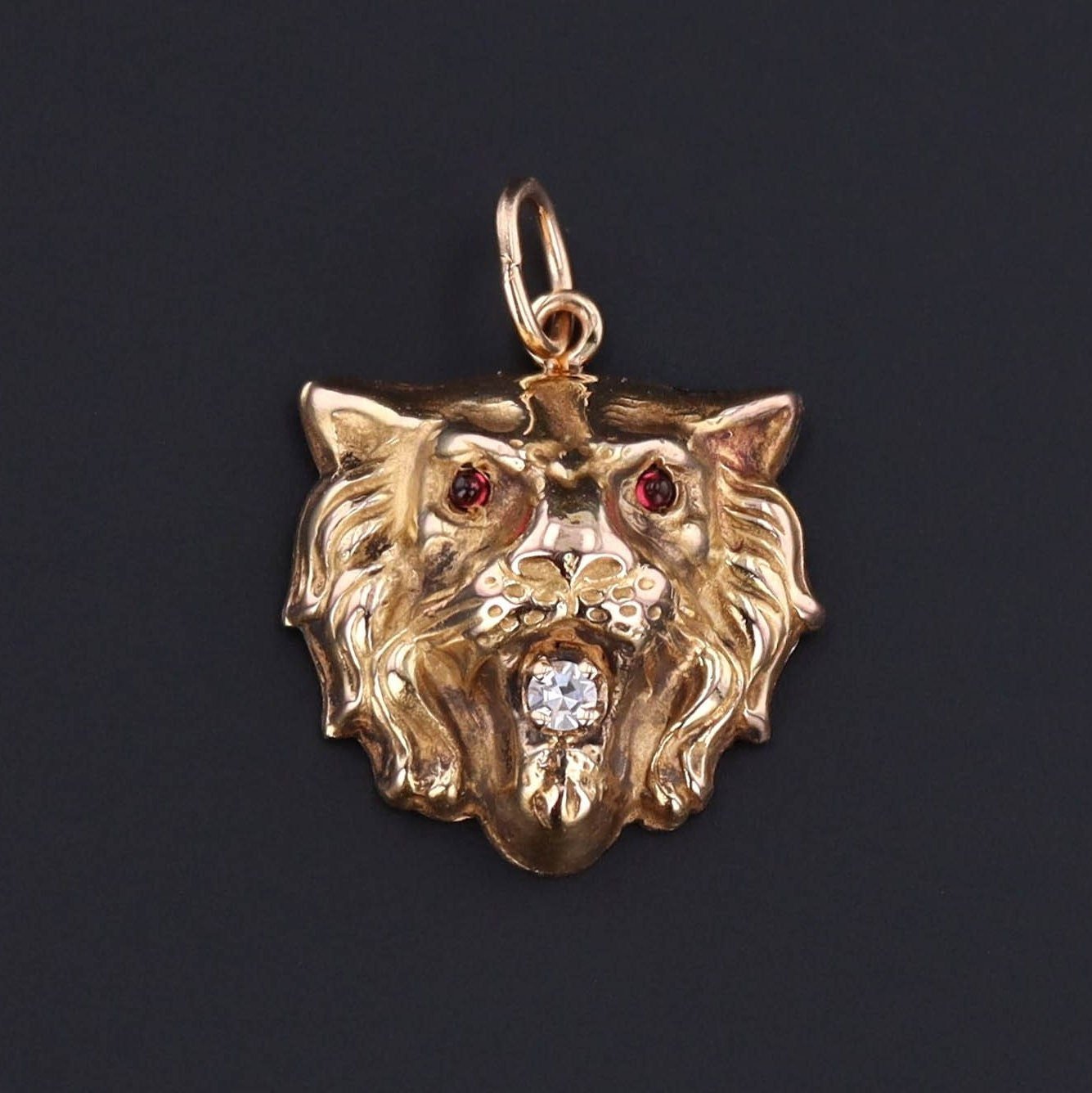 Antique Lion Charm | Pin Conversion - Trademark Antiques