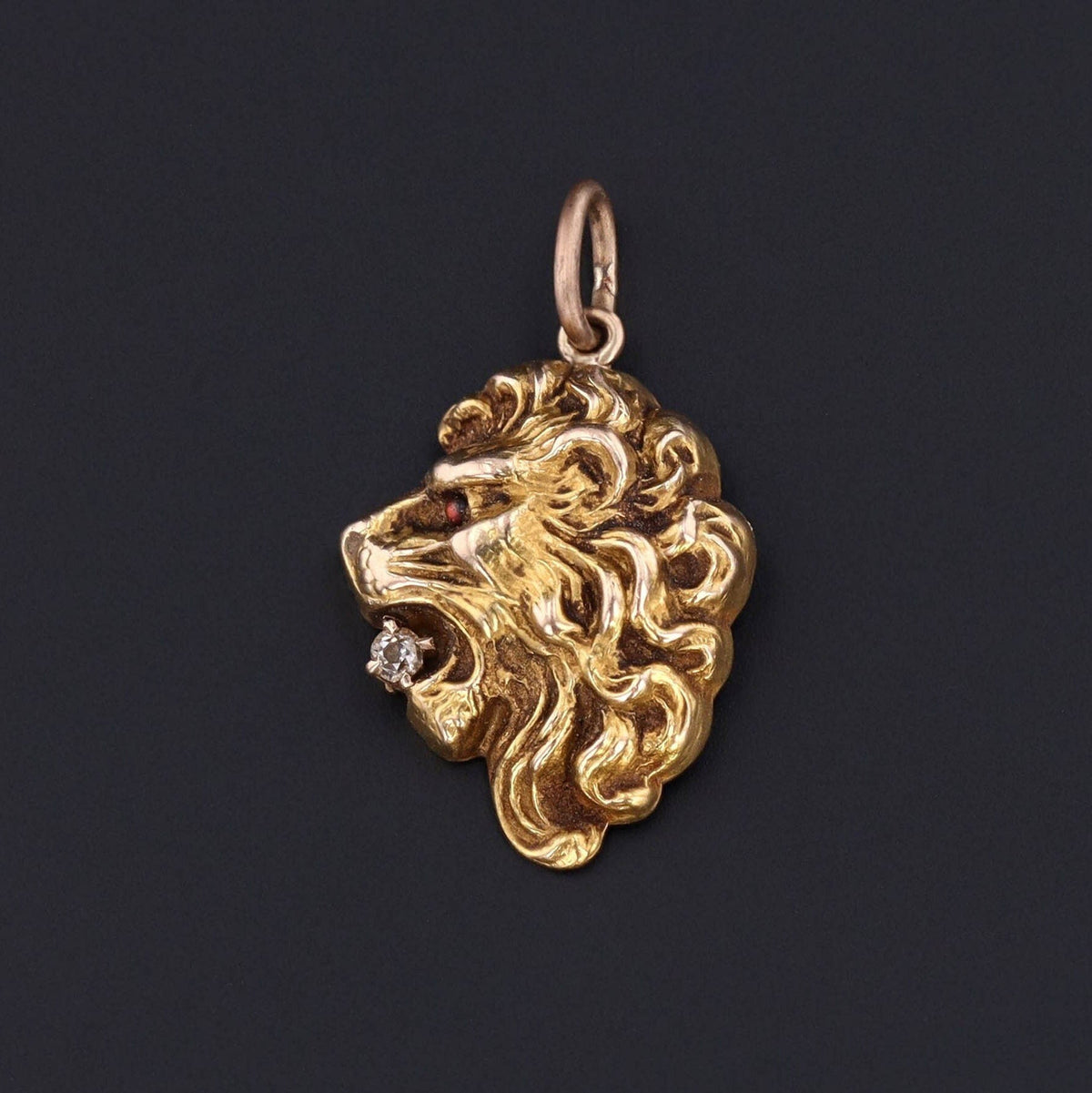 Antique Lion Charm | Pin Conversion - Trademark Antiques