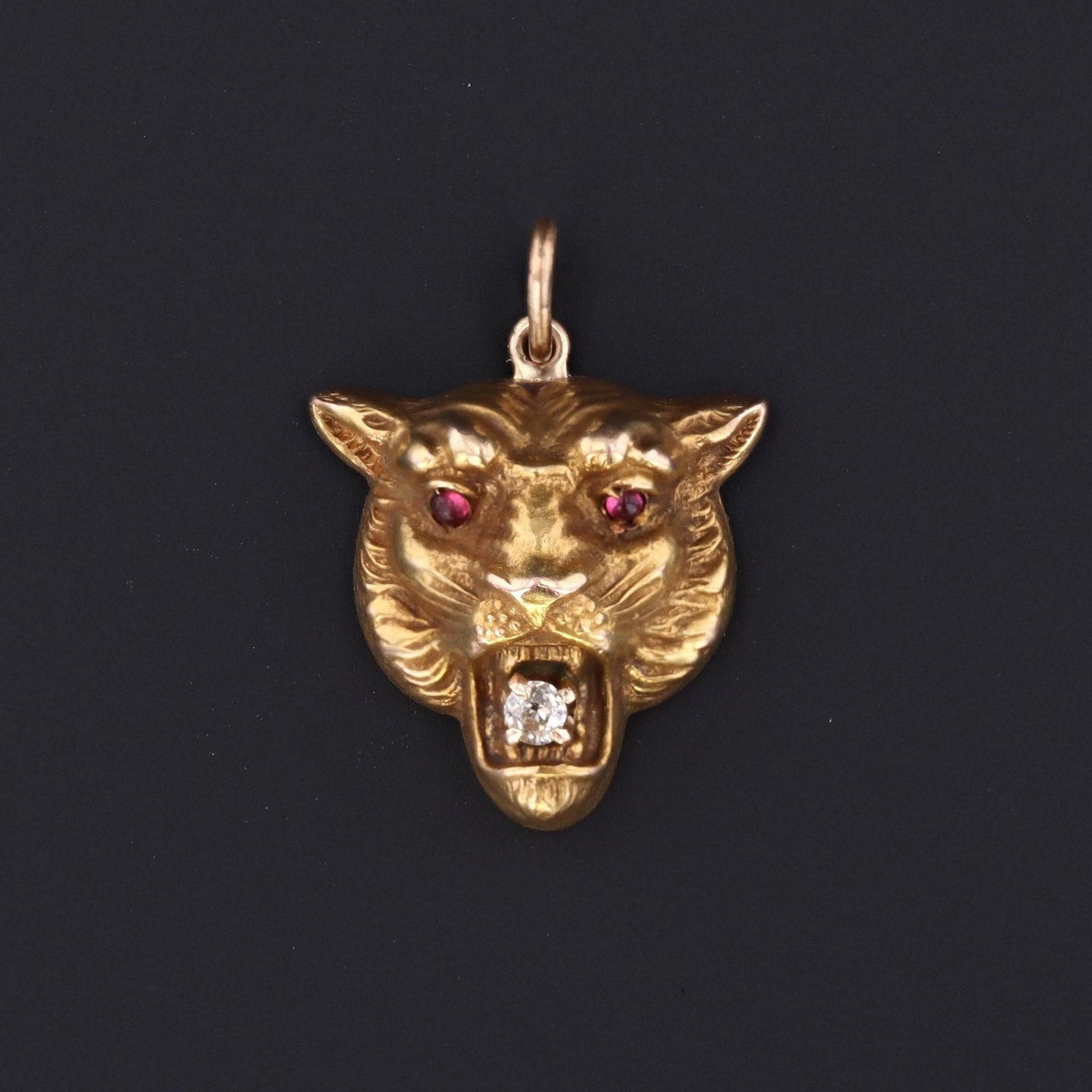 Antique Lion Charm | Pin Conversion - Trademark Antiques