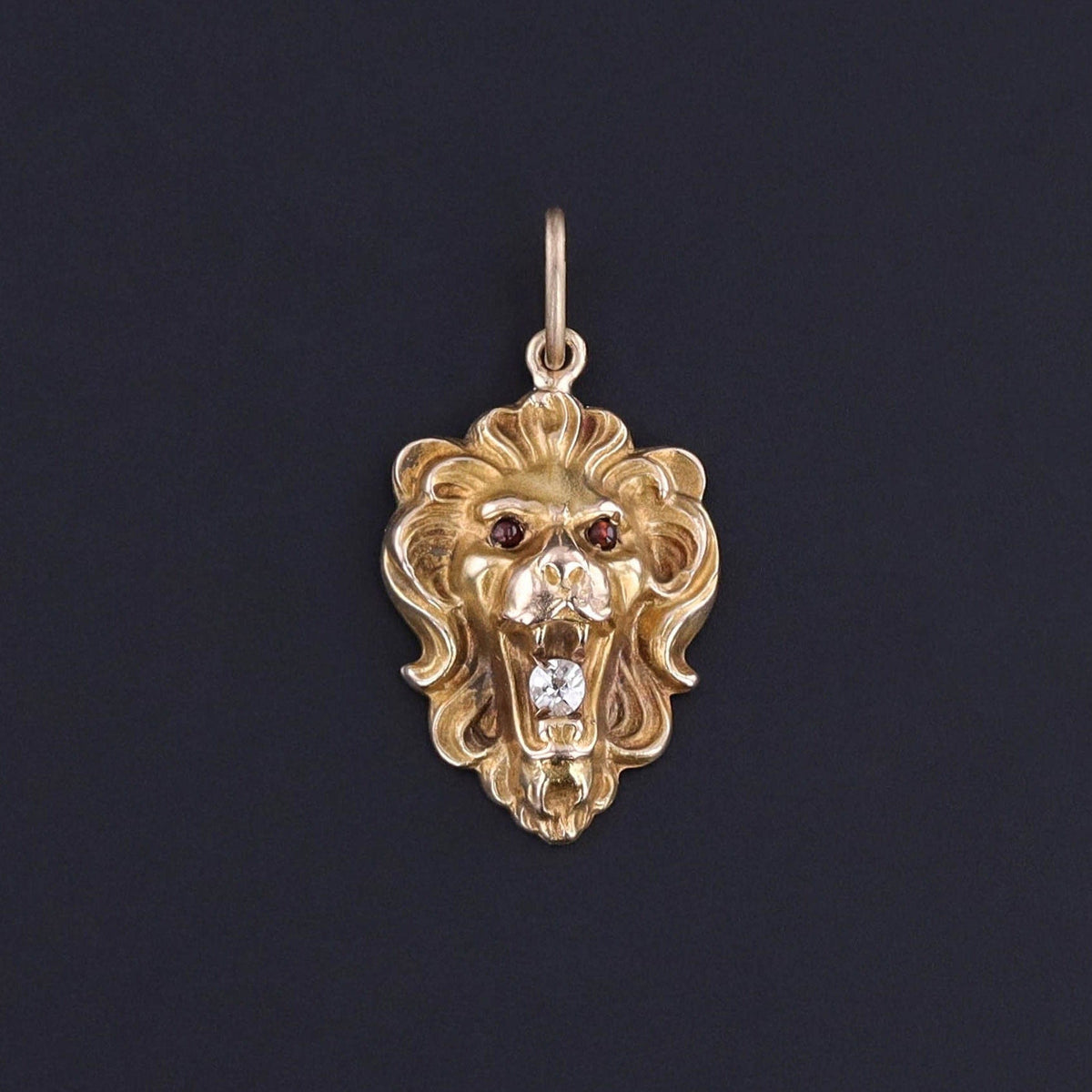 Antique Lion Conversion Charm of 10k Gold - Trademark Antiques