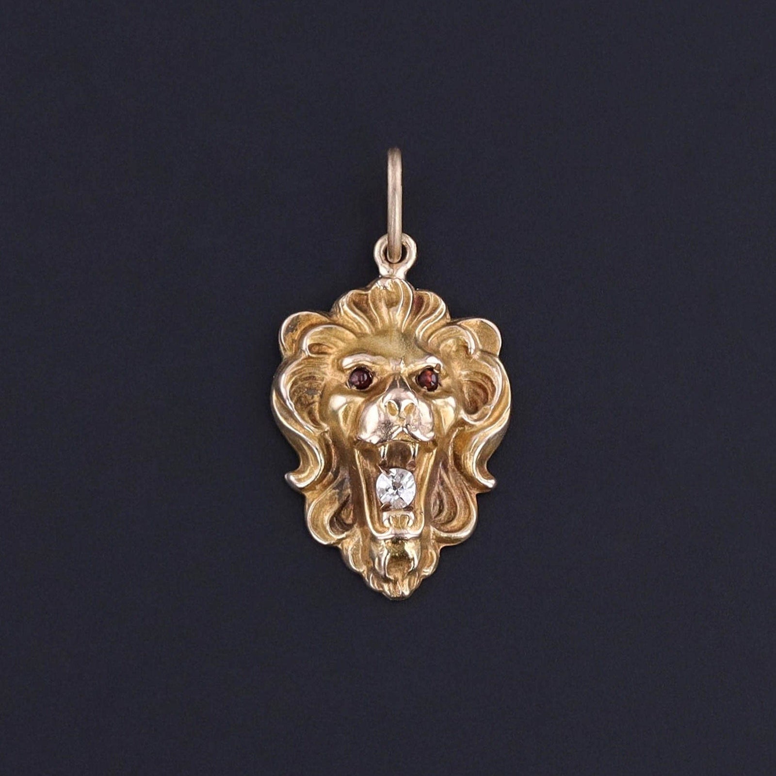 Antique Lion Conversion Charm of 10k Gold - Trademark Antiques