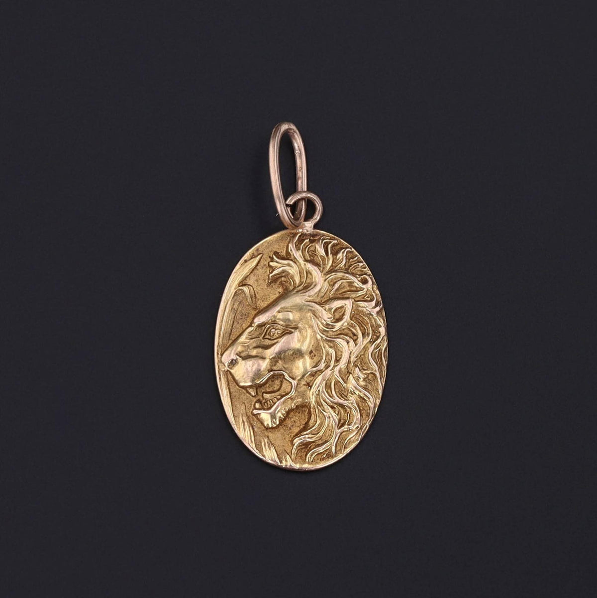 Antique Lion Conversion Pendant of 14k Gold - Trademark Antiques