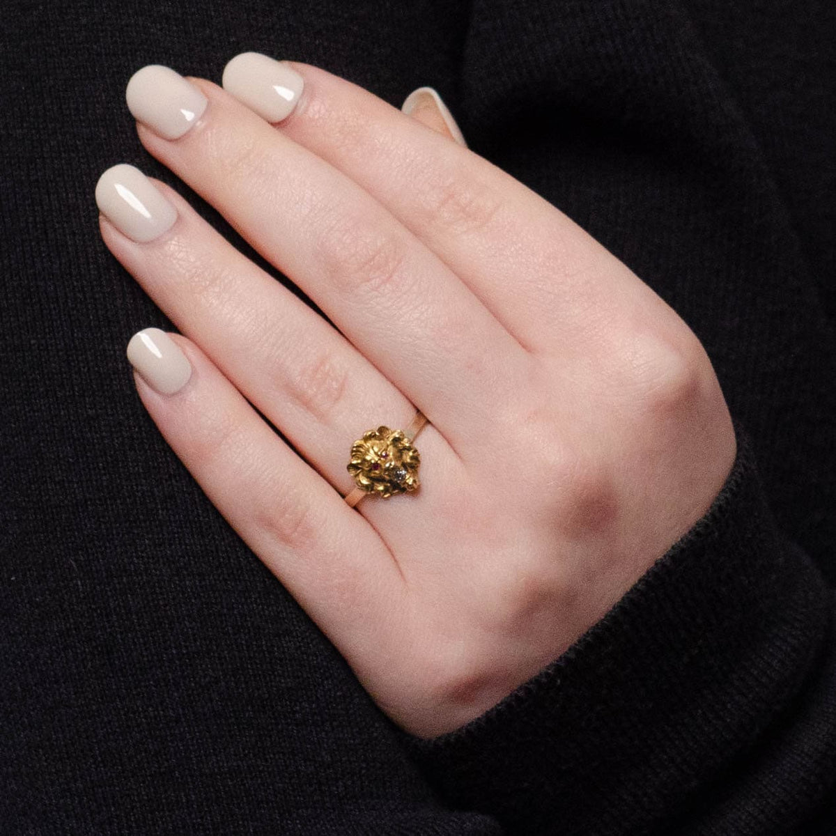 Antique Lion Conversion Ring of 14k Gold - Trademark Antiques