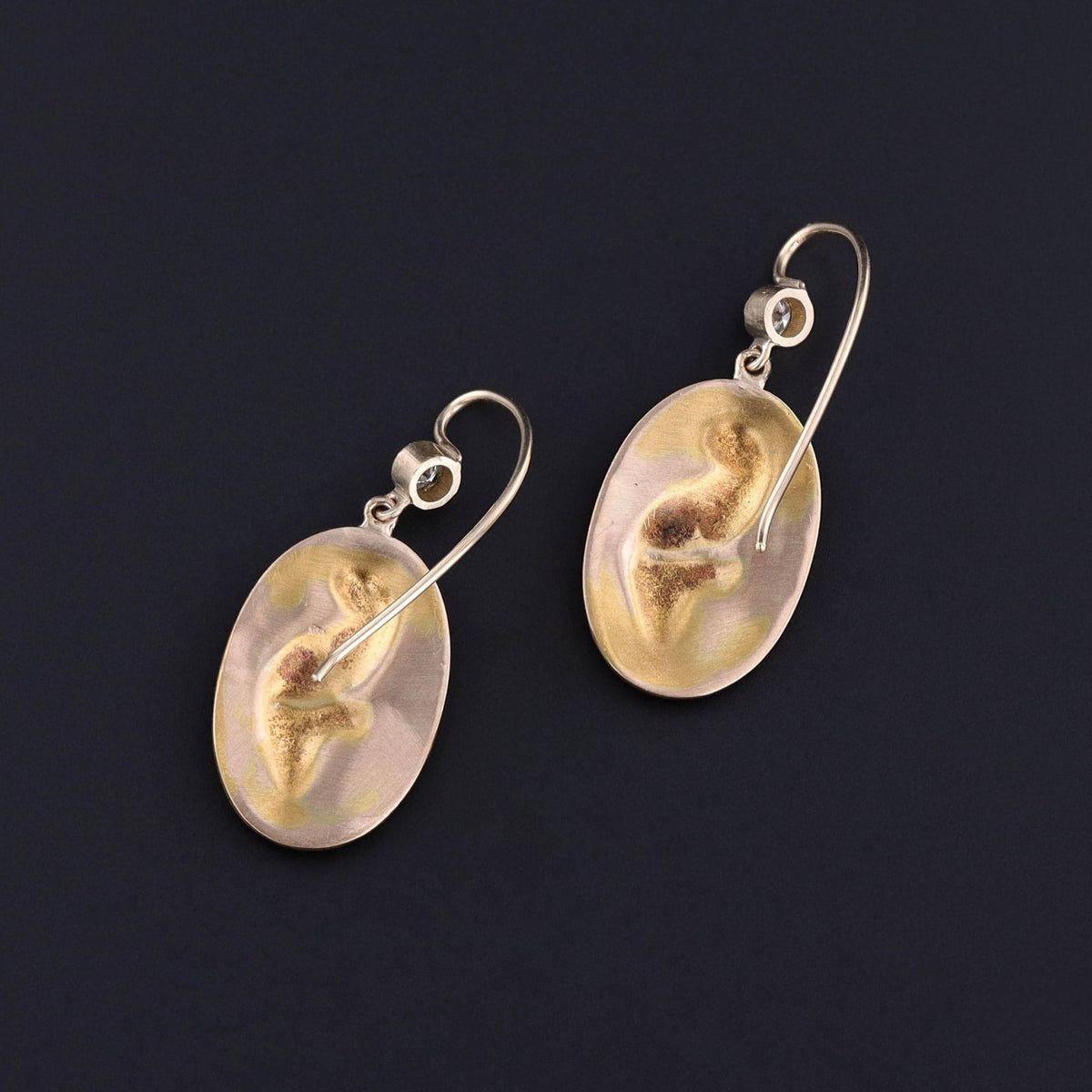 Antique Lion Earrings of 14k Gold - Trademark Antiques